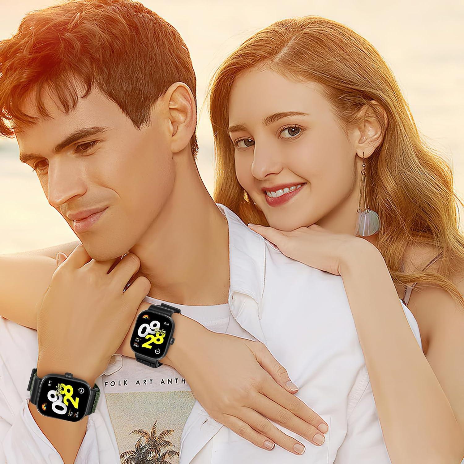 Bandas de Nailon Ajustables Relting para Redmi Watch 4 y Xiaomi Smart Band 8/9 Pro - 2 Piezas