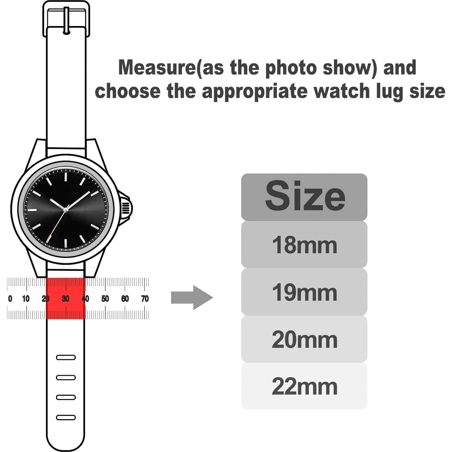 WOUKUP Vintage Leather Watch Band Quick Release Replacement Genuine Watch Strap 18mm 19mm 20mm 22mm for Men and Women