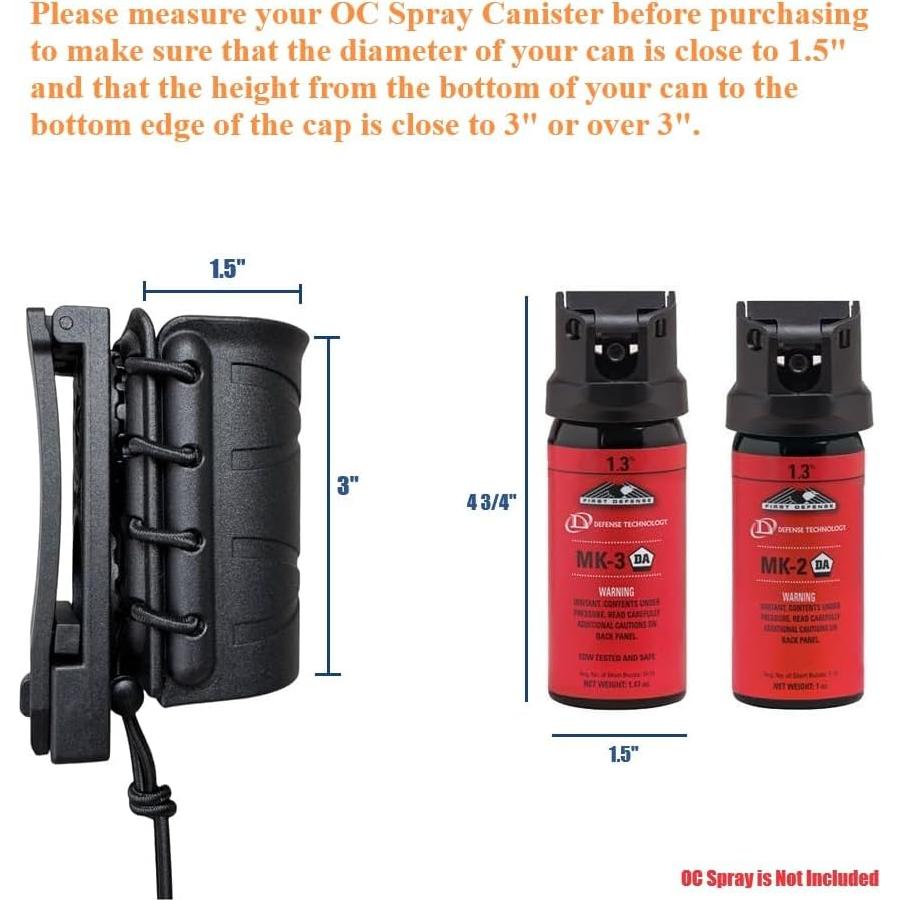 Funda Abierta TACNEX para Spray OC MK3/MK4 Nylon Negro