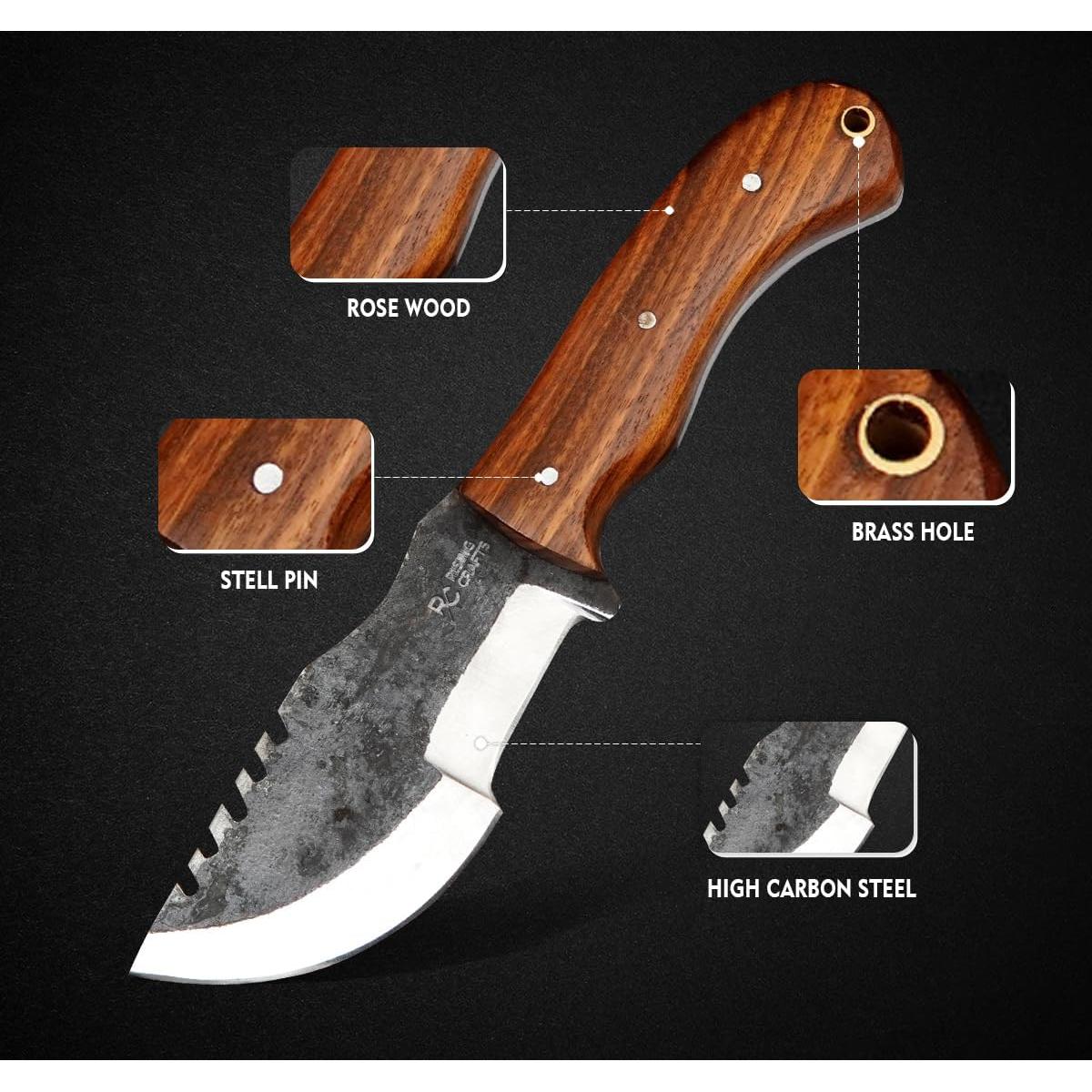 Cuchillo Tracker Rising Crafts 21.6 cm Full Tang Caza Camping
