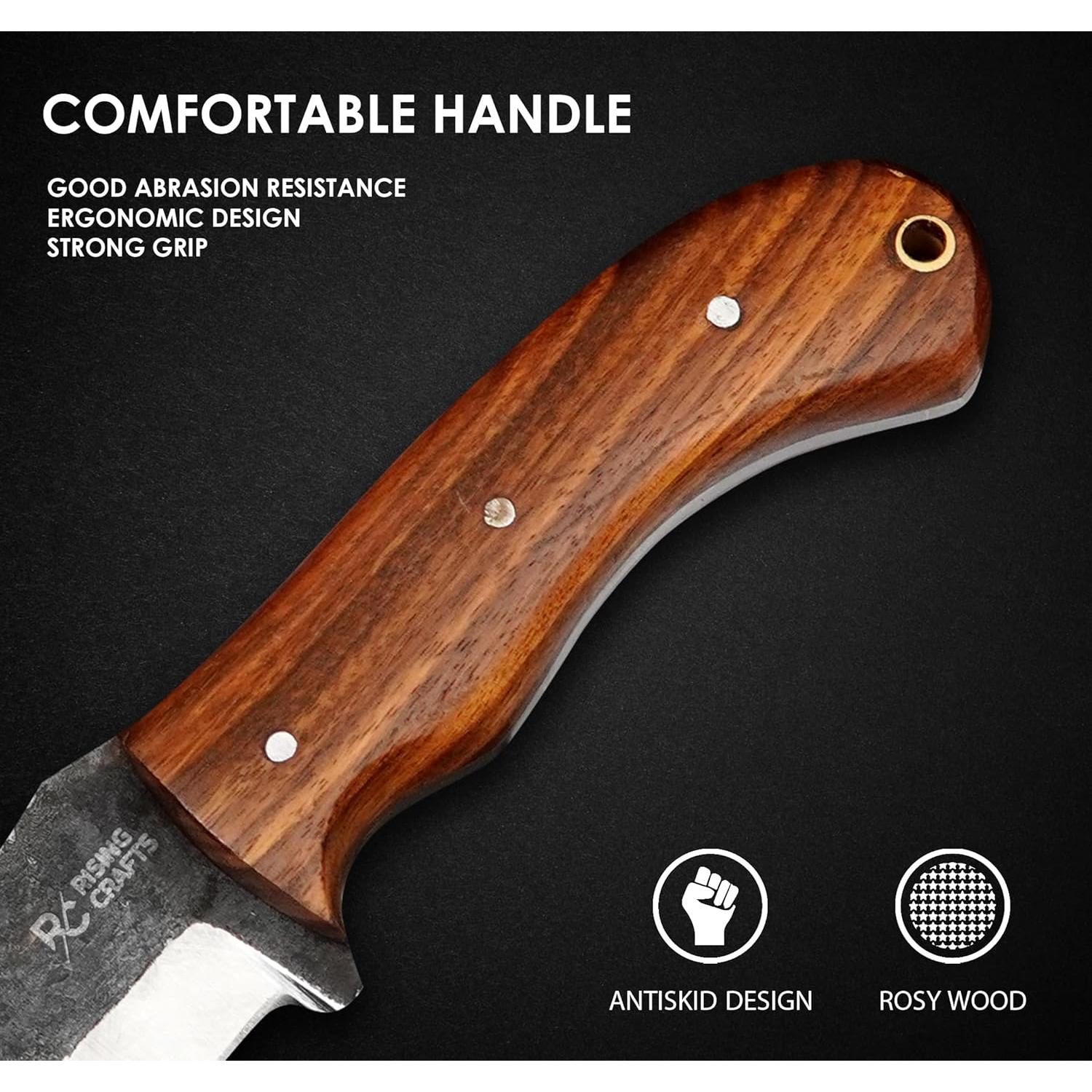 Cuchillo Tracker Rising Crafts 21.6 cm Full Tang Caza Camping