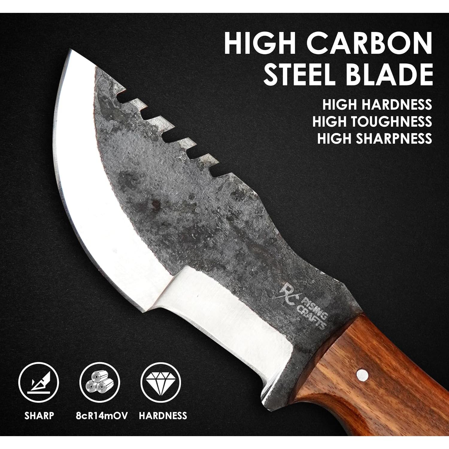 Cuchillo Tracker Rising Crafts 21.6 cm Full Tang Caza Camping