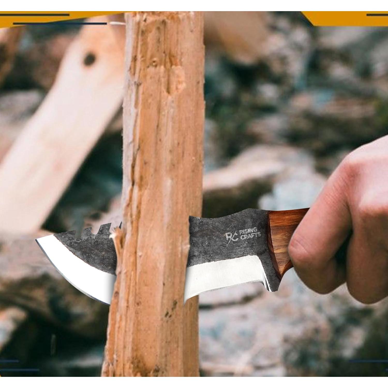 Cuchillo Tracker Rising Crafts 21.6 cm Full Tang Caza Camping