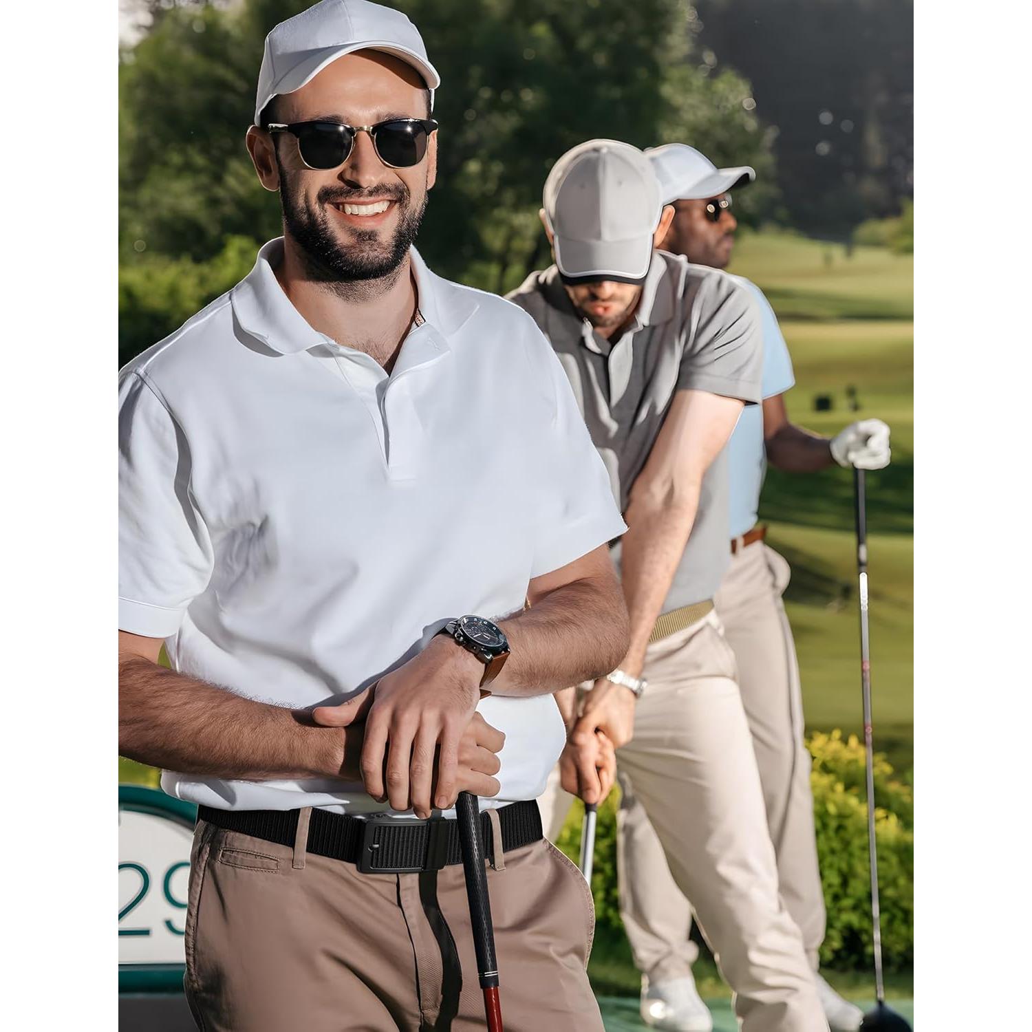 Cinturón de Golf JUKMO Automático Nylon Negro para Hombres