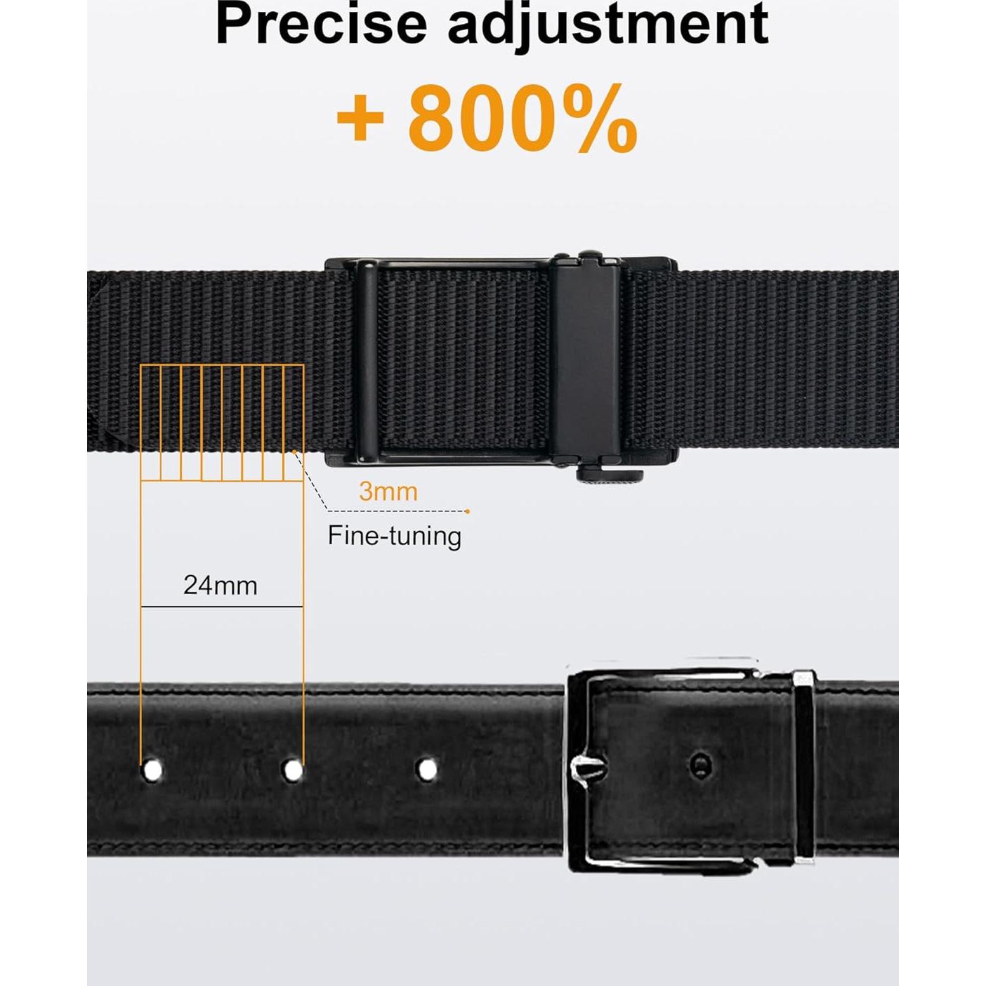 Cinturón de Golf JUKMO Automático Nylon Negro para Hombres