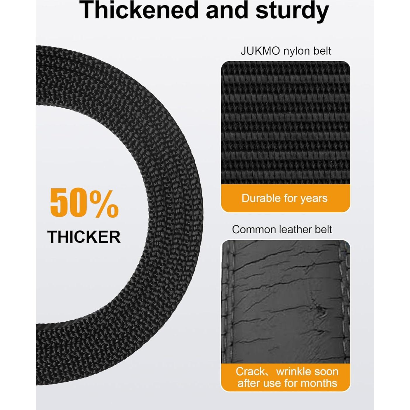 Cinturón de Golf JUKMO Automático Nylon Negro para Hombres