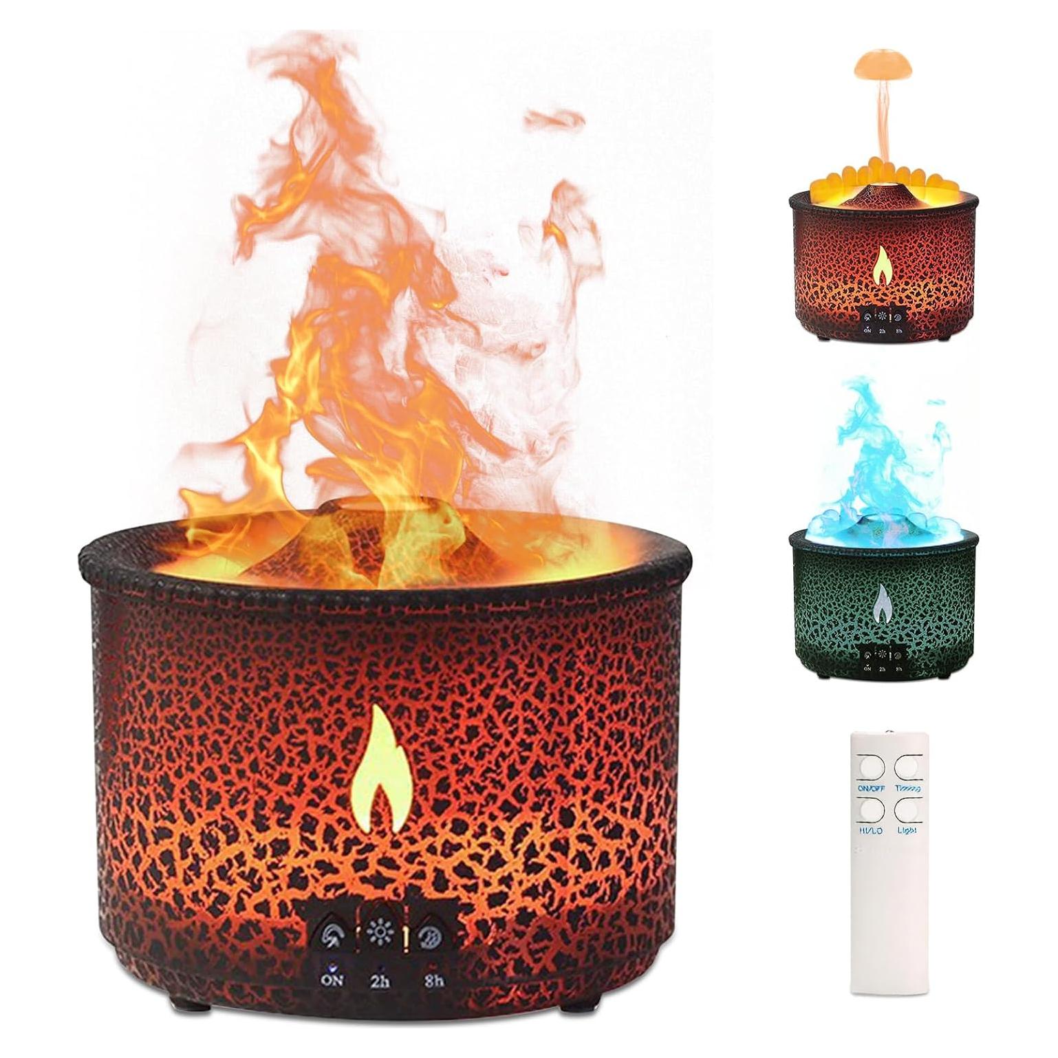 Difusor Humidificador Volcano MINGPINHUIUS 300ml Silencioso