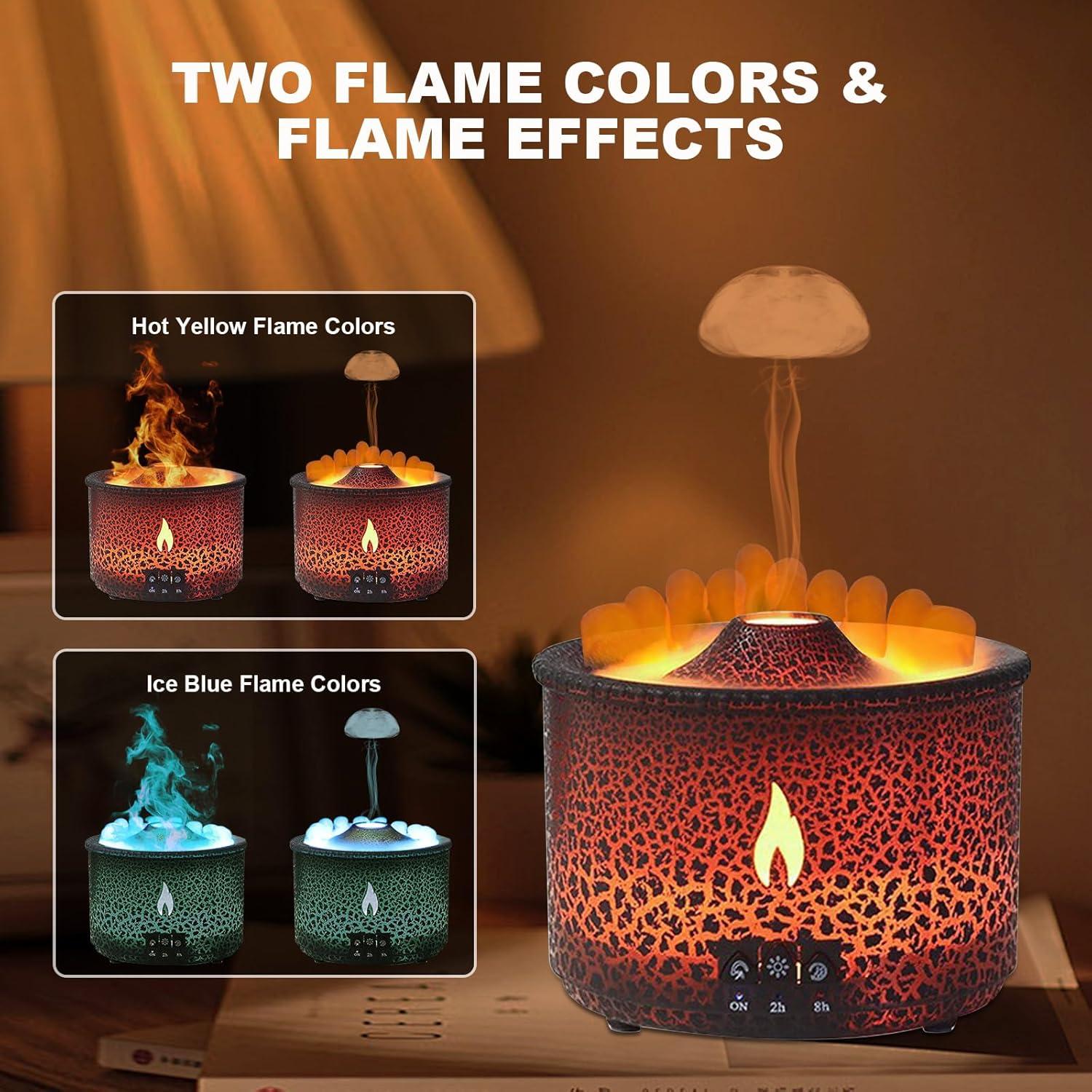 Difusor Humidificador Volcano MINGPINHUIUS 300ml Silencioso