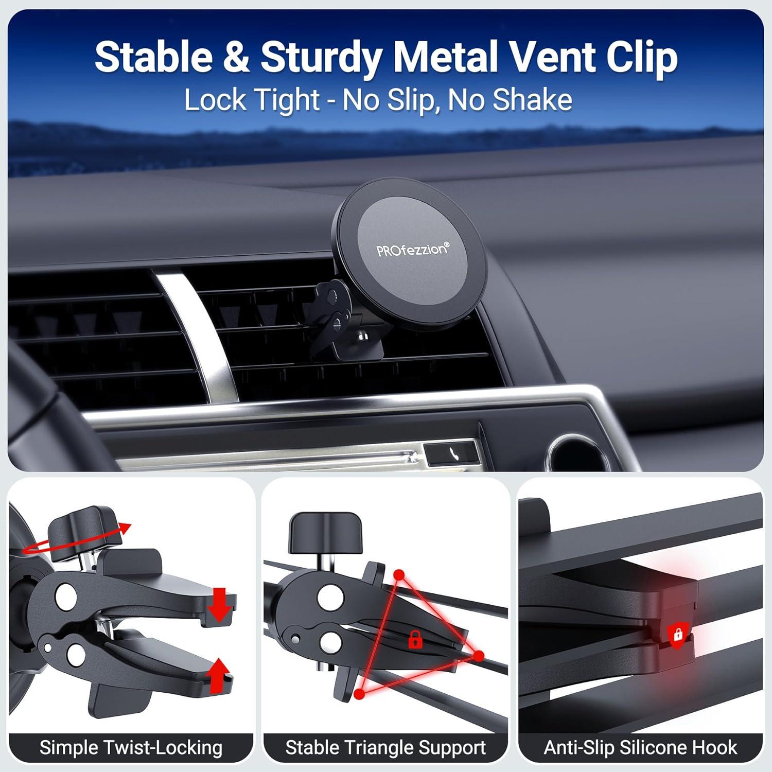 Soporte Magnético para Coche PROfezzion MagSafe 2 Unidades