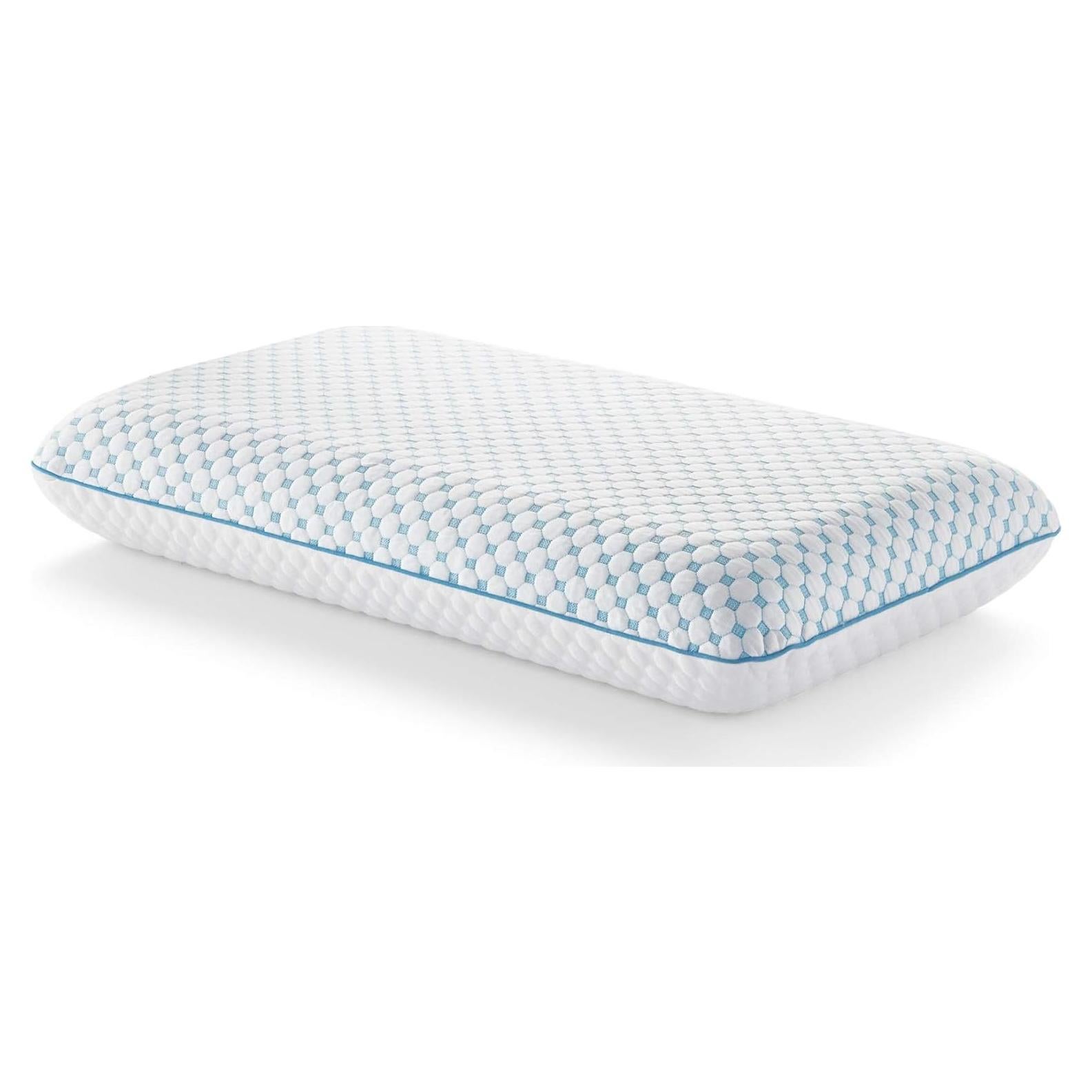 WEEKENDER Ventilated Gel Memory Foam Pillow with Reversible Cooling Cover – Two-Sided for All-Season Comfort – Washable Cover - Dorm Room Essentials - Standard,White