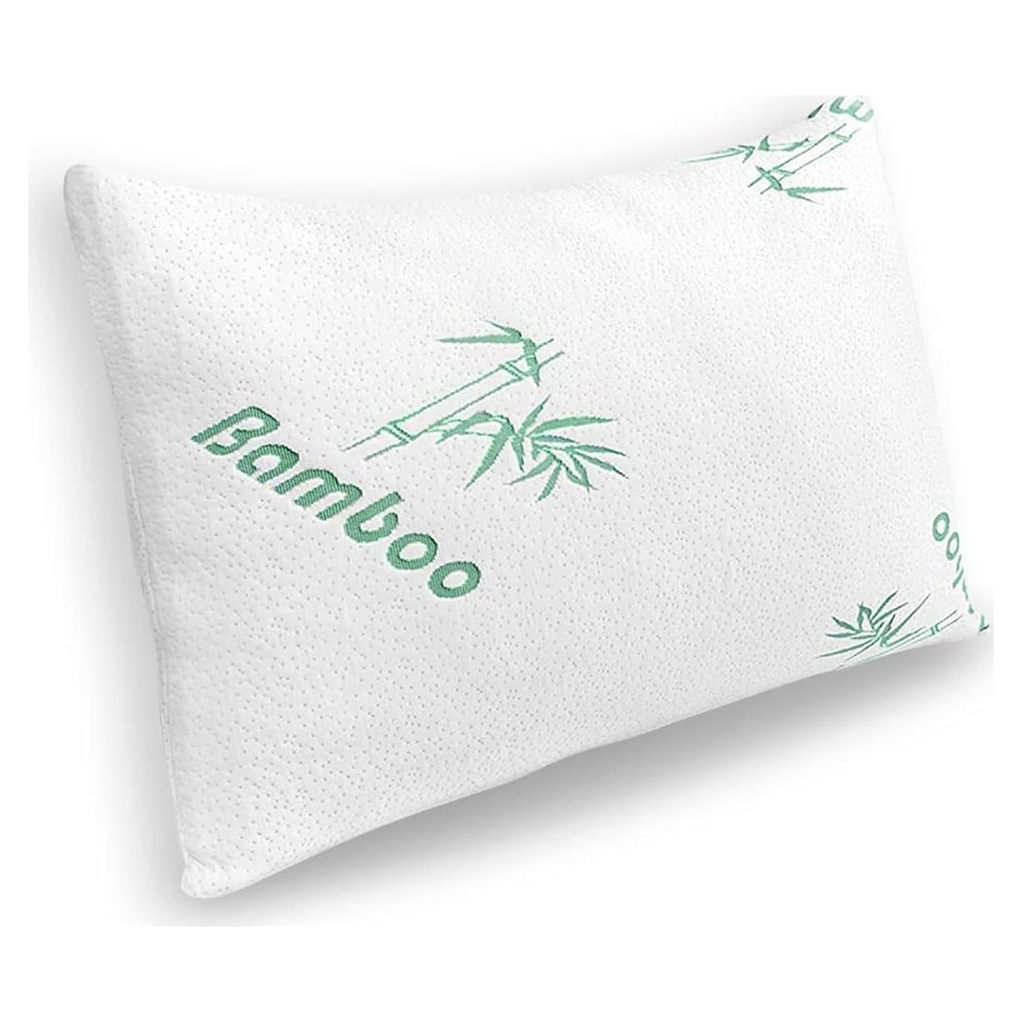 Shredded Memory Foam Pillow Queen Size - Cooling Bed Pillow for Sleeping for Stomach, Back and Body - 1 Pack Queen Soft Comfy Cool Memory Pillows for Side Sleeper