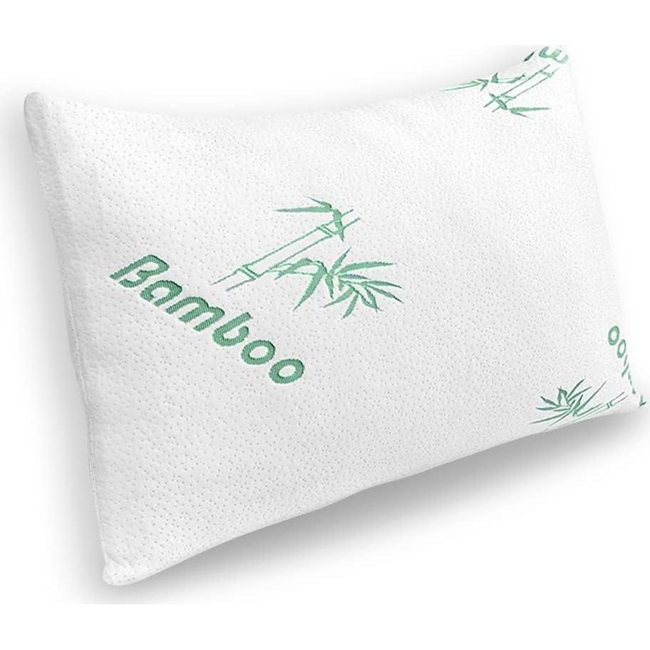 Shredded Memory Foam Pillow Queen Size - Cooling Bed Pillow for Sleeping for Stomach, Back and Body - 1 Pack Queen Soft Comfy Cool Memory Pillows for Side Sleeper