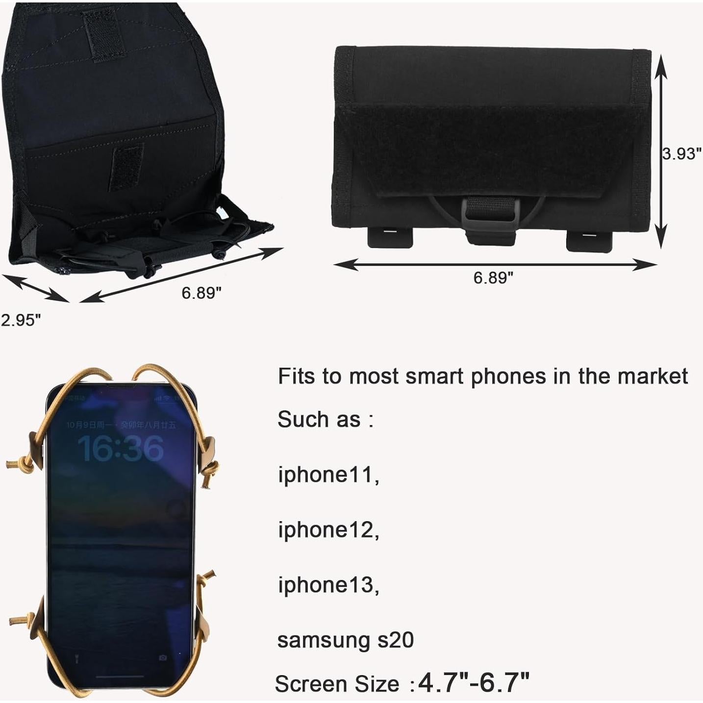 Chaleco Táctico SABADO TW-P122 Soporte Teléfono 4.7-6.7"