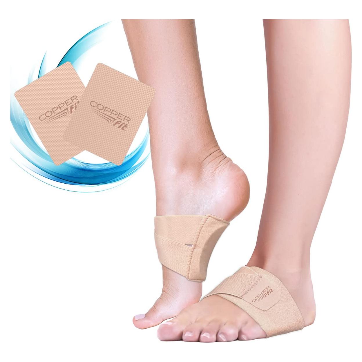 Copper Fit Arch Relief PLUS – Compression Wrap with Orthotic Arch Support Plantar Fasciitis, Flat Feet, Fallen Arches – Universal Fit for Men and Women