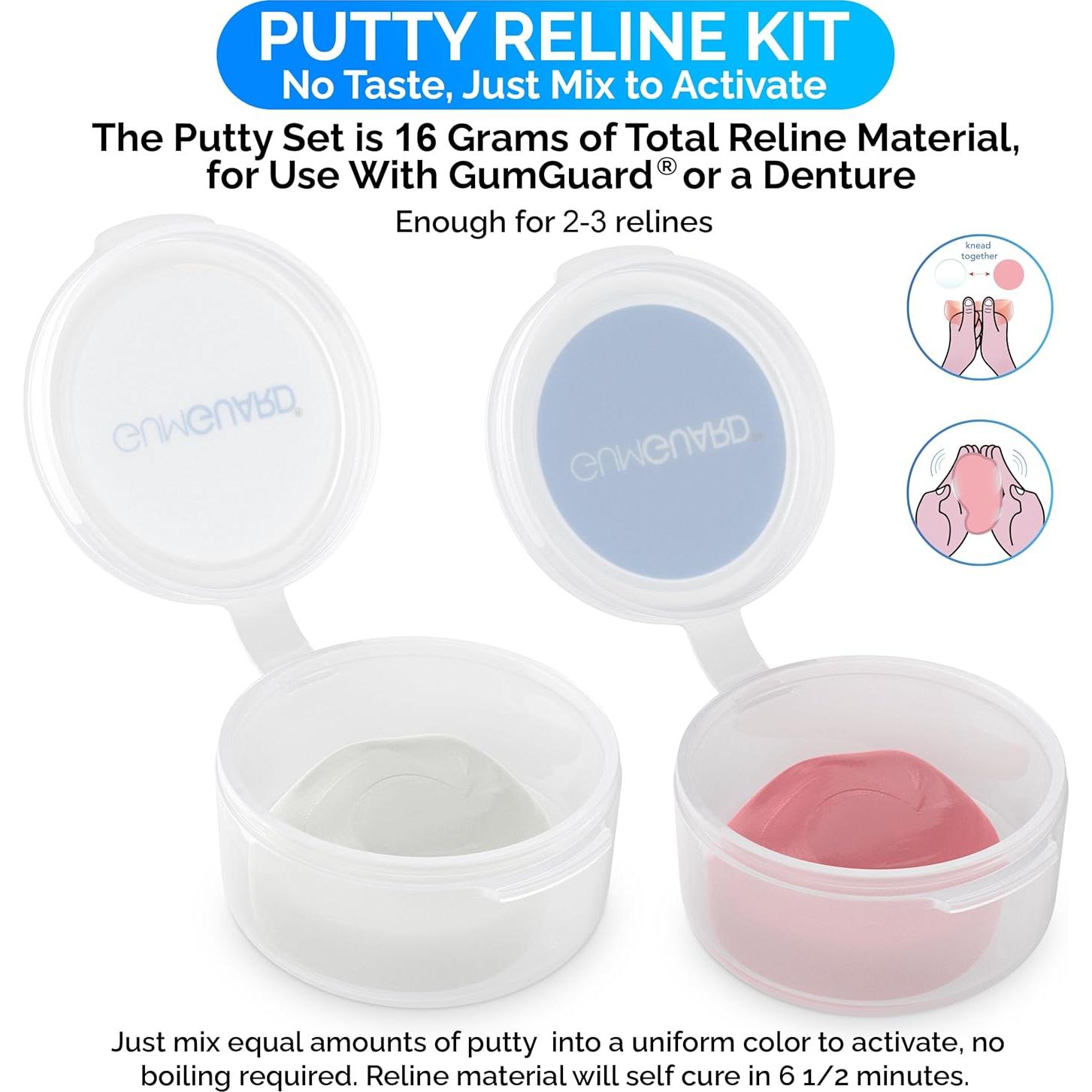 Masilla para Dentaduras GumGuard 2 Paquete Ajuste Rápido