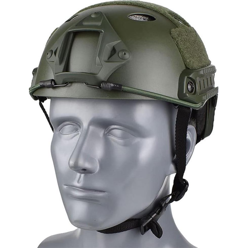 Casco Táctico CMAIR4U PJ Verde OD para Airsoft y Paintball
