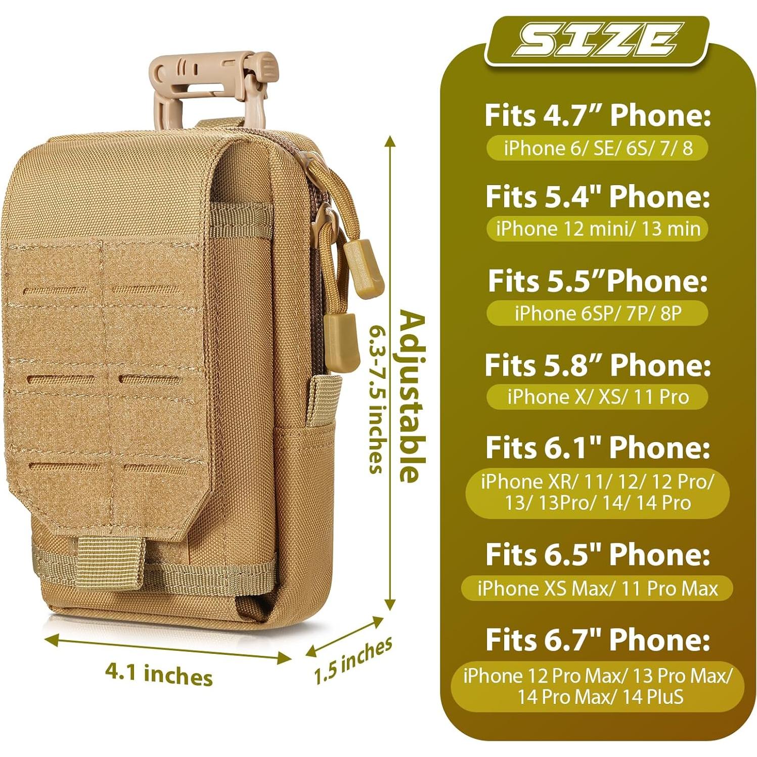 Bolsa táctica Molle SOWHUP para celular EDC 10.4x19x3.8cm
