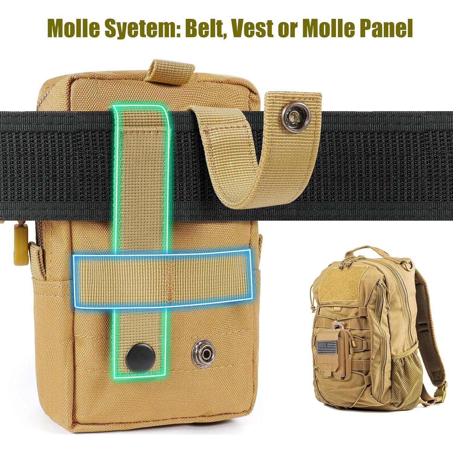 Bolsa táctica Molle SOWHUP para celular EDC 10.4x19x3.8cm