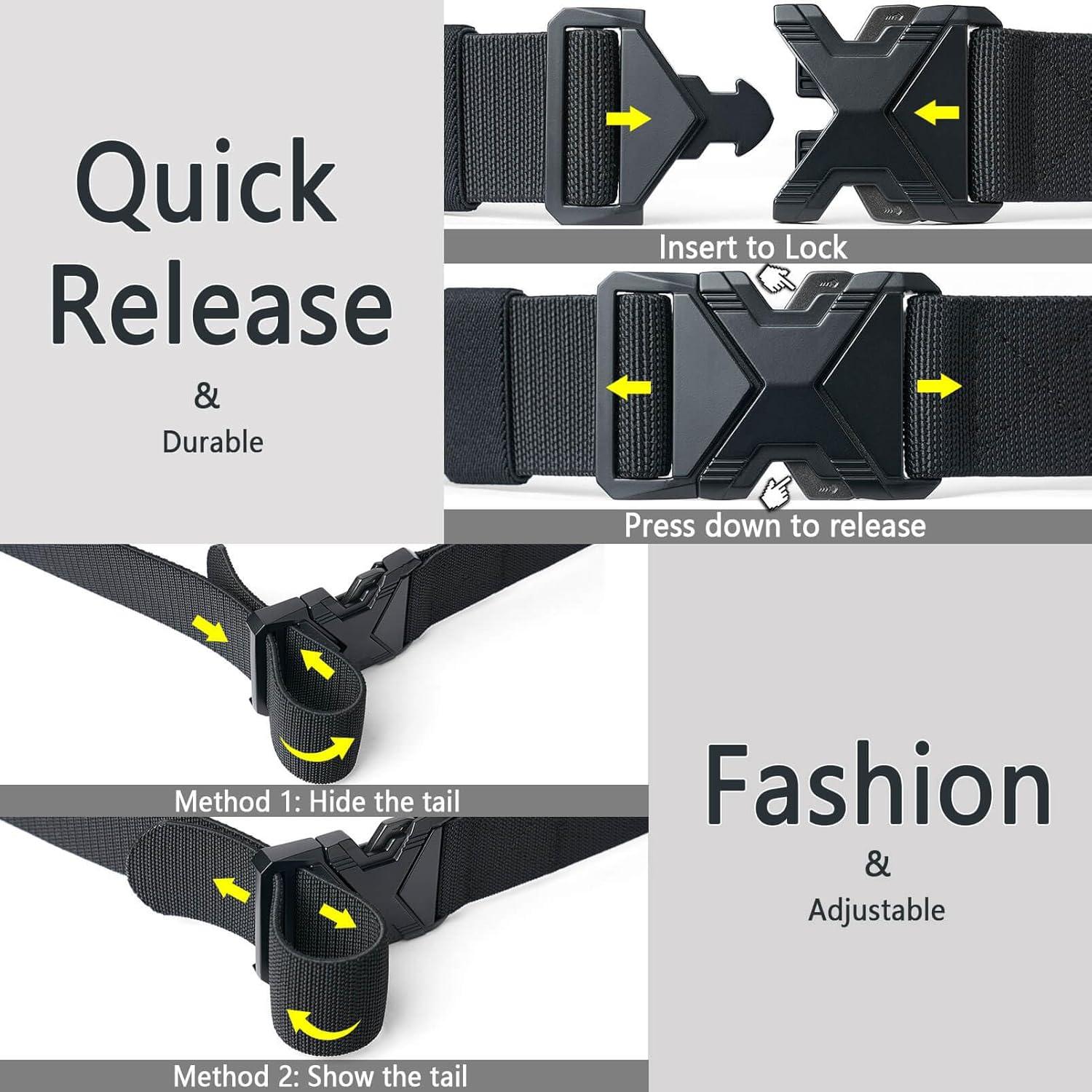 Cinturón elástico LionVII Heavy Duty 1.5" para hombres