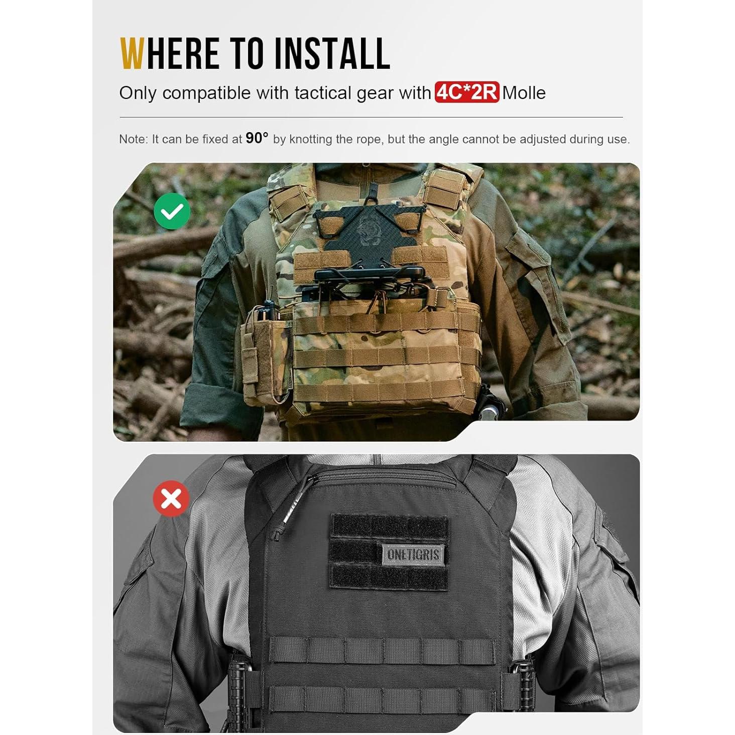 Soporte para Teléfono MOLLE OneTigris 2.0 Ajustable Negro