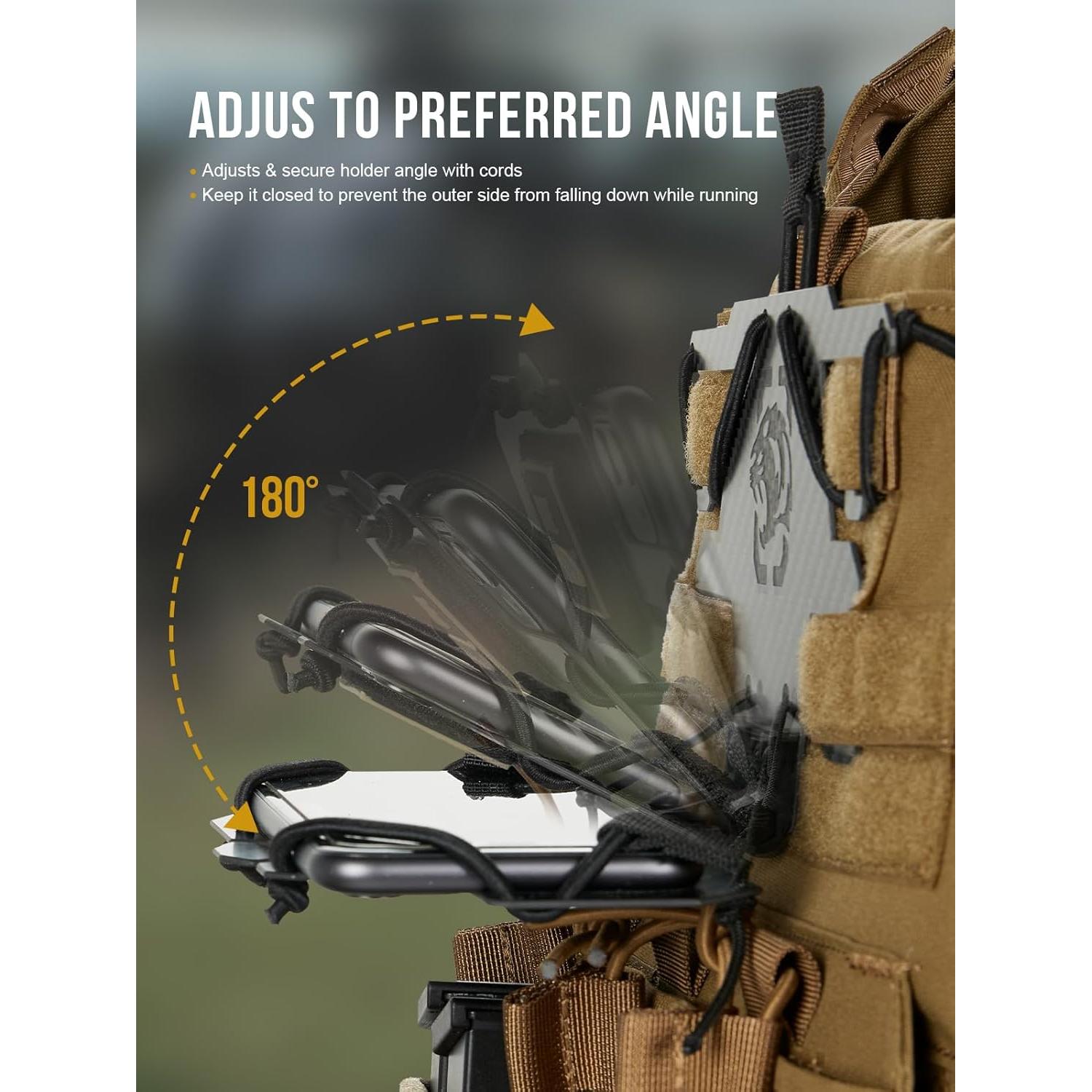 Soporte para Teléfono MOLLE OneTigris 2.0 Ajustable Negro