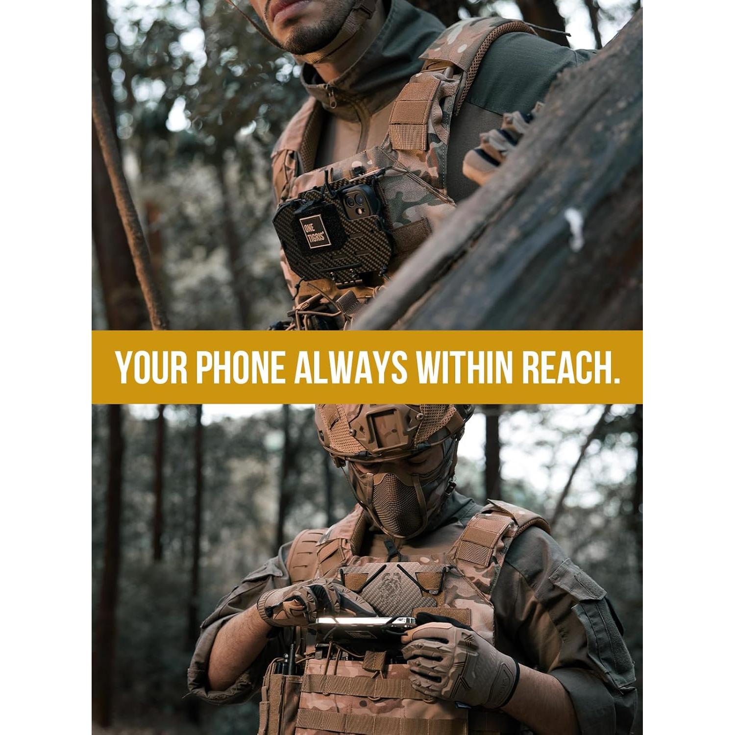 Soporte para Teléfono MOLLE OneTigris 2.0 Ajustable Negro