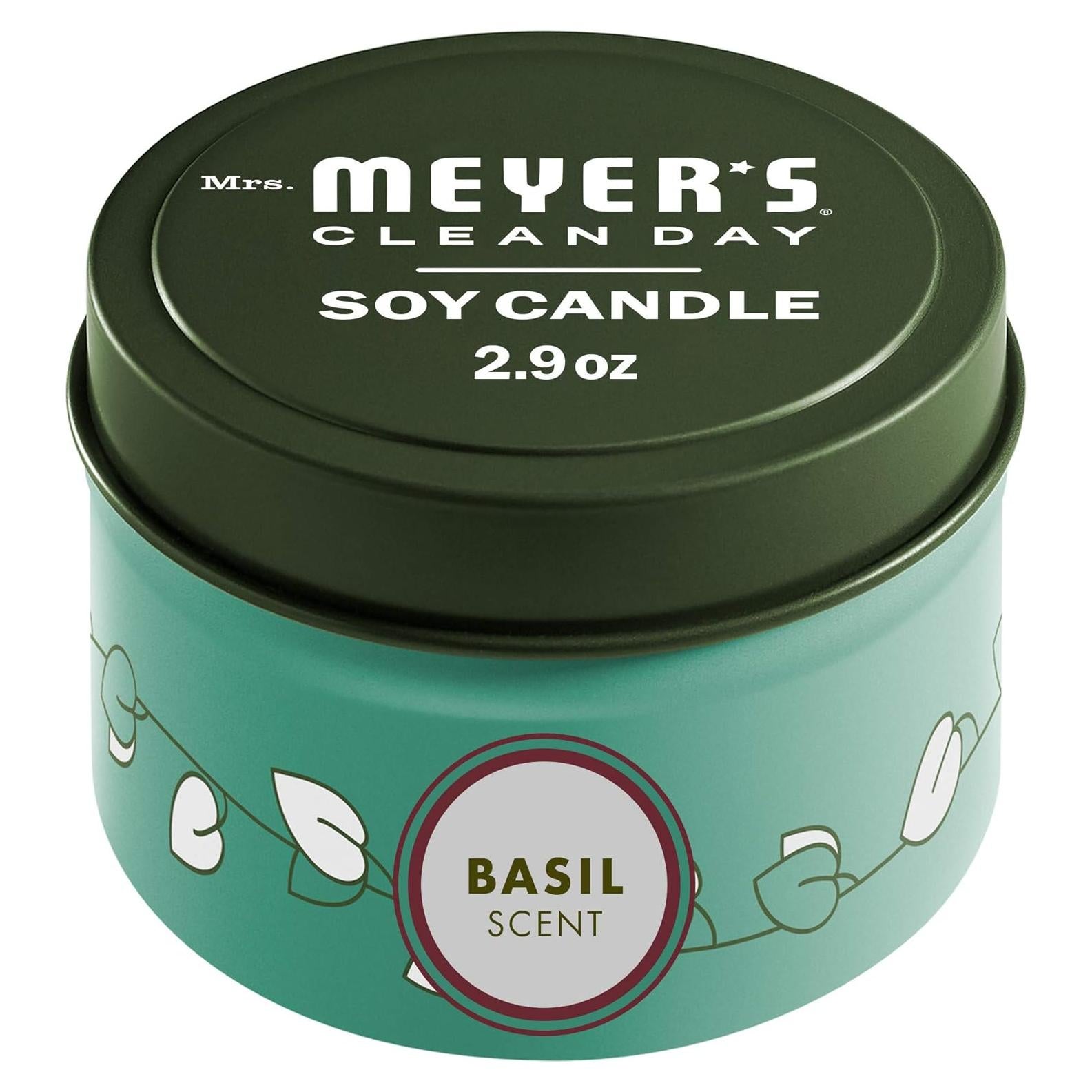 Vela de Soja Mrs. Meyer's Albahaca 82 g - 12 Horas de Quema