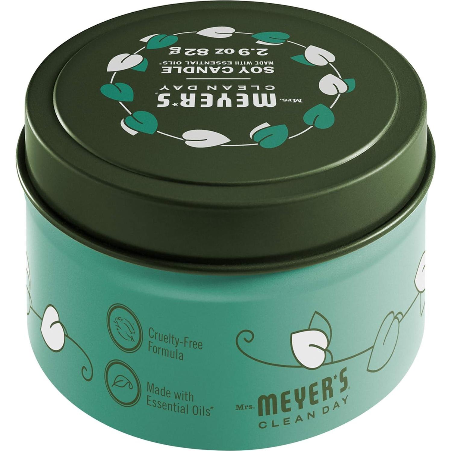 Vela de Soja Mrs. Meyer's Albahaca 82 g - 12 Horas de Quema