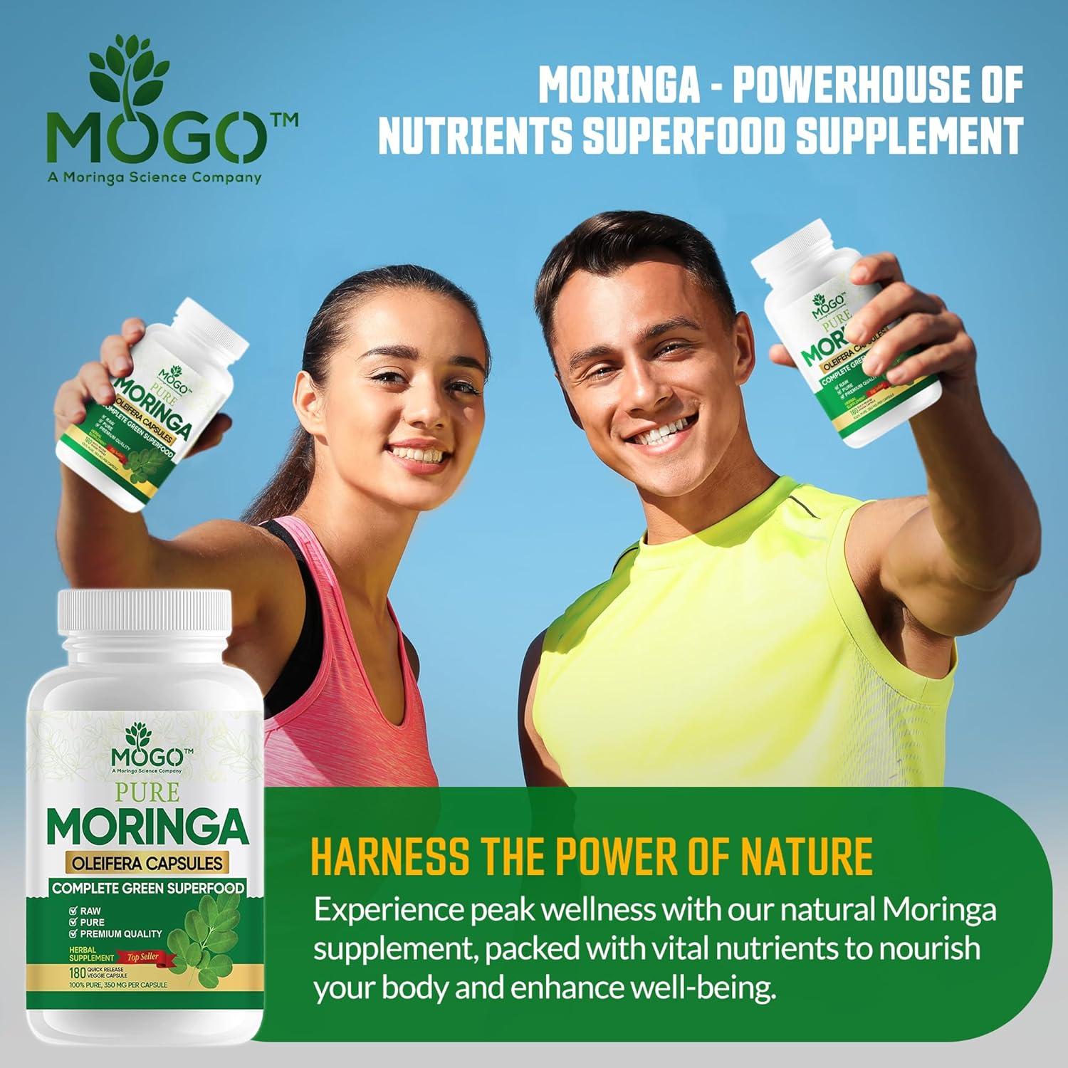 Cápsulas de Moringa MOGO - 180 Ct | Energía y Salud Digestiva