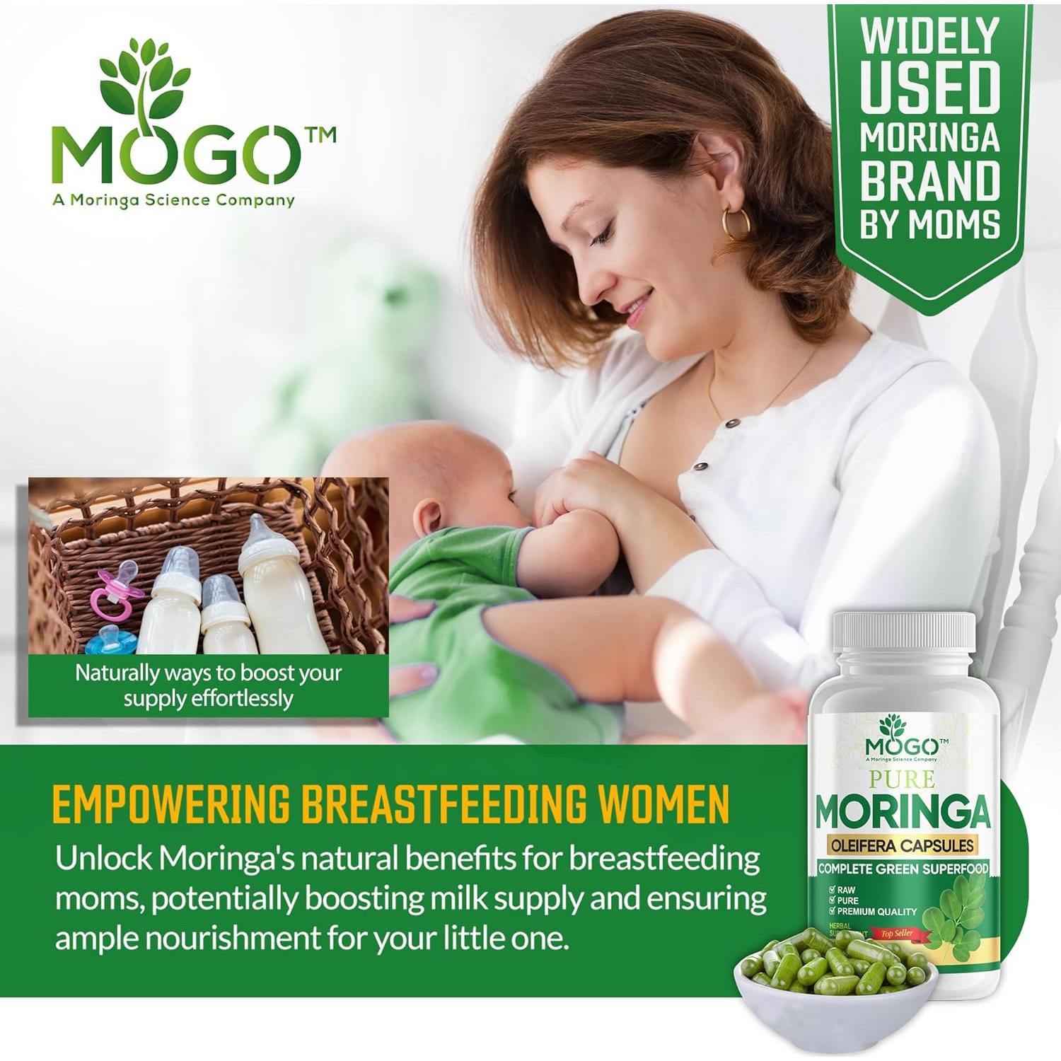 Cápsulas de Moringa MOGO - 180 Ct | Energía y Salud Digestiva