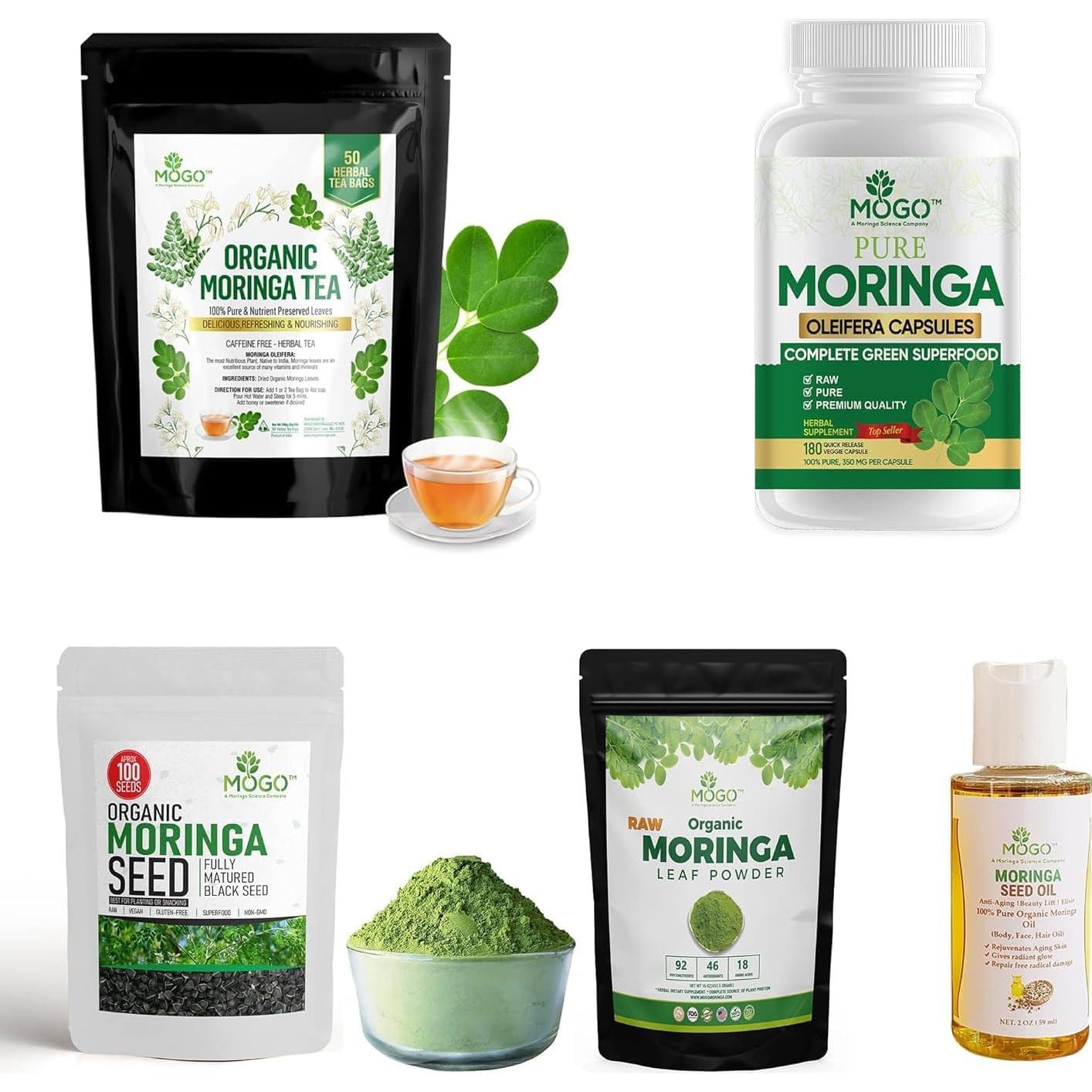 Cápsulas de Moringa MOGO - 180 Ct | Energía y Salud Digestiva
