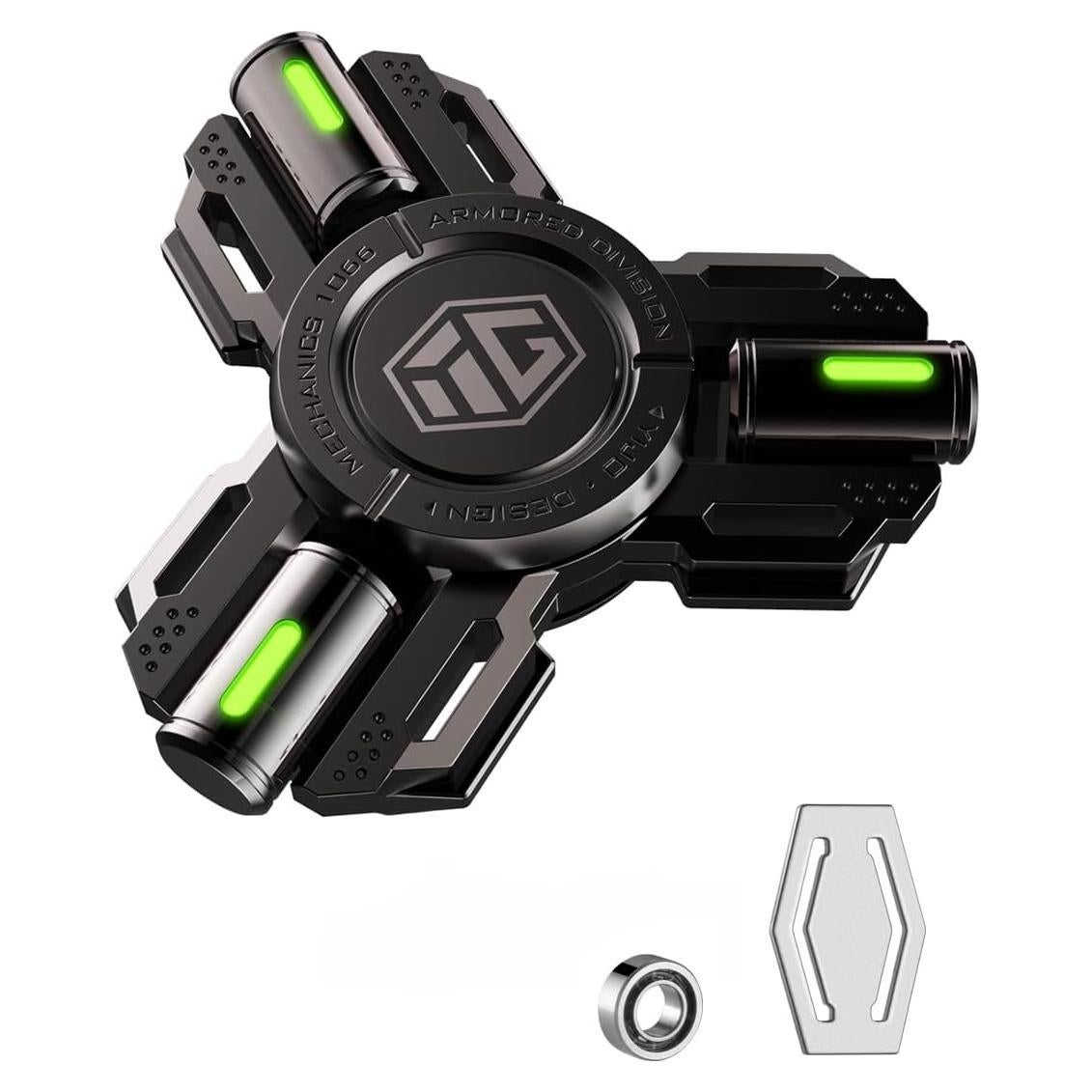 Fidget Spinners, Fidget Spinner Gifts for Adults and Kids, Stress Anxiety ADHD Relief Figets Toy, Metal Finger Hand Spinner Toys with Luminous Light, Spinner Absorb Solar Light Then Release in Dark