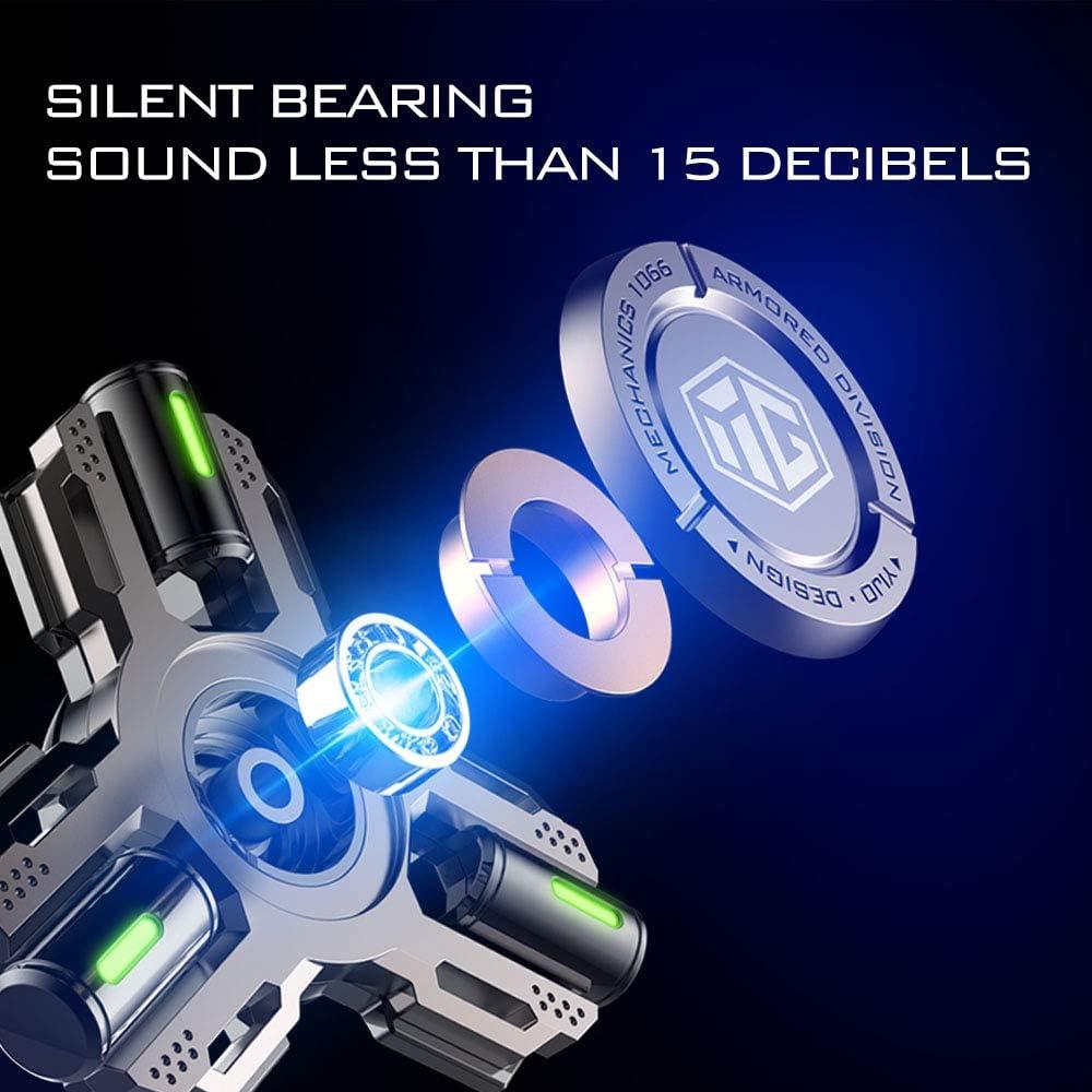 Fidget Spinners, Fidget Spinner Gifts for Adults and Kids, Stress Anxiety ADHD Relief Figets Toy, Metal Finger Hand Spinner Toys with Luminous Light, Spinner Absorb Solar Light Then Release in Dark