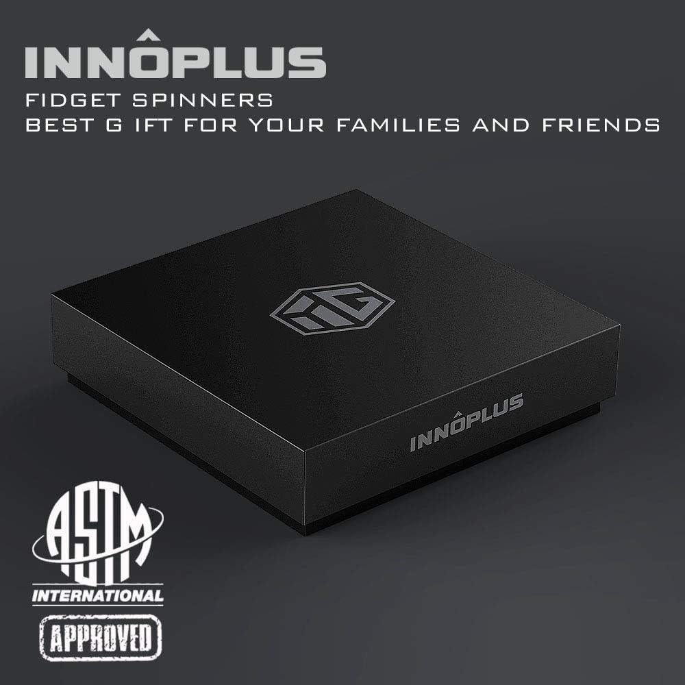 Fidget Spinners, Fidget Spinner Gifts for Adults and Kids, Stress Anxiety ADHD Relief Figets Toy, Metal Finger Hand Spinner Toys with Luminous Light, Spinner Absorb Solar Light Then Release in Dark