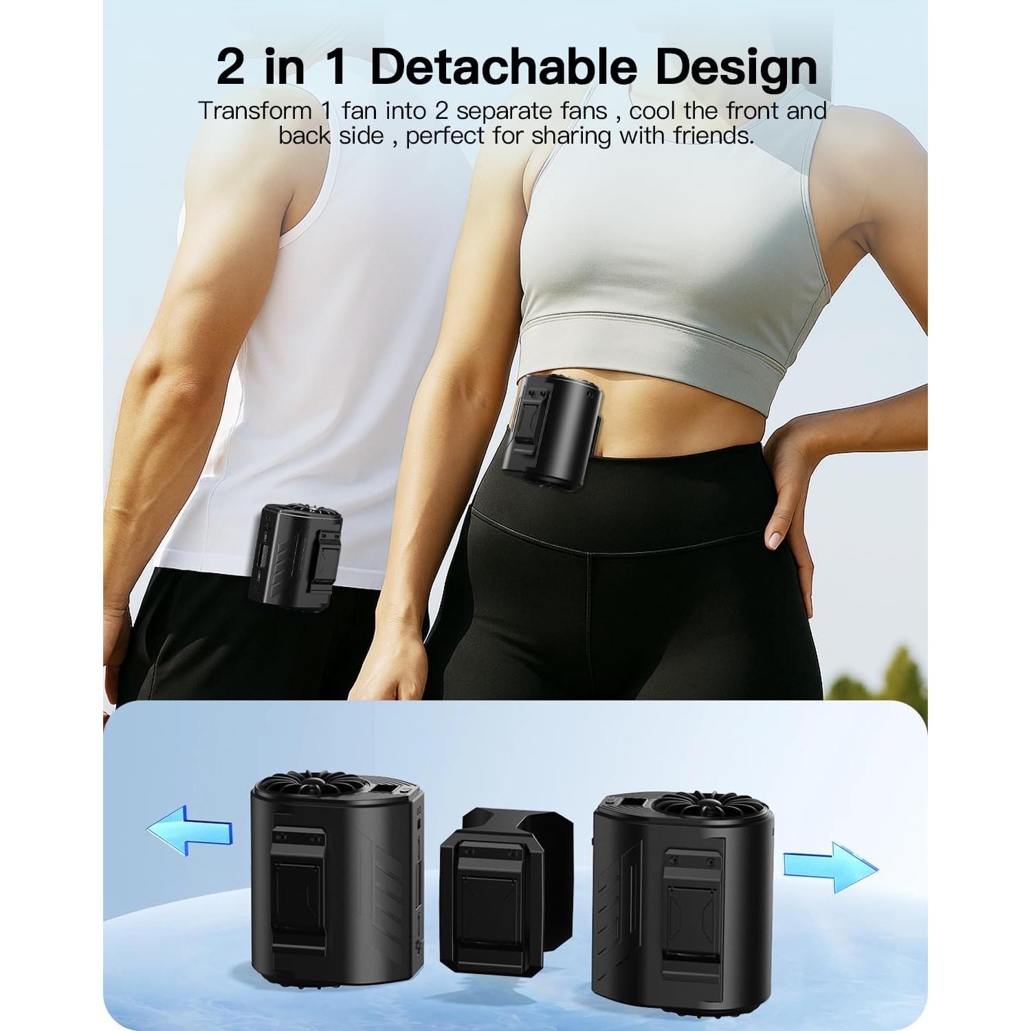 Ventilador Portátil Recargable Andwing D25 5 Velocidades 10000mAh