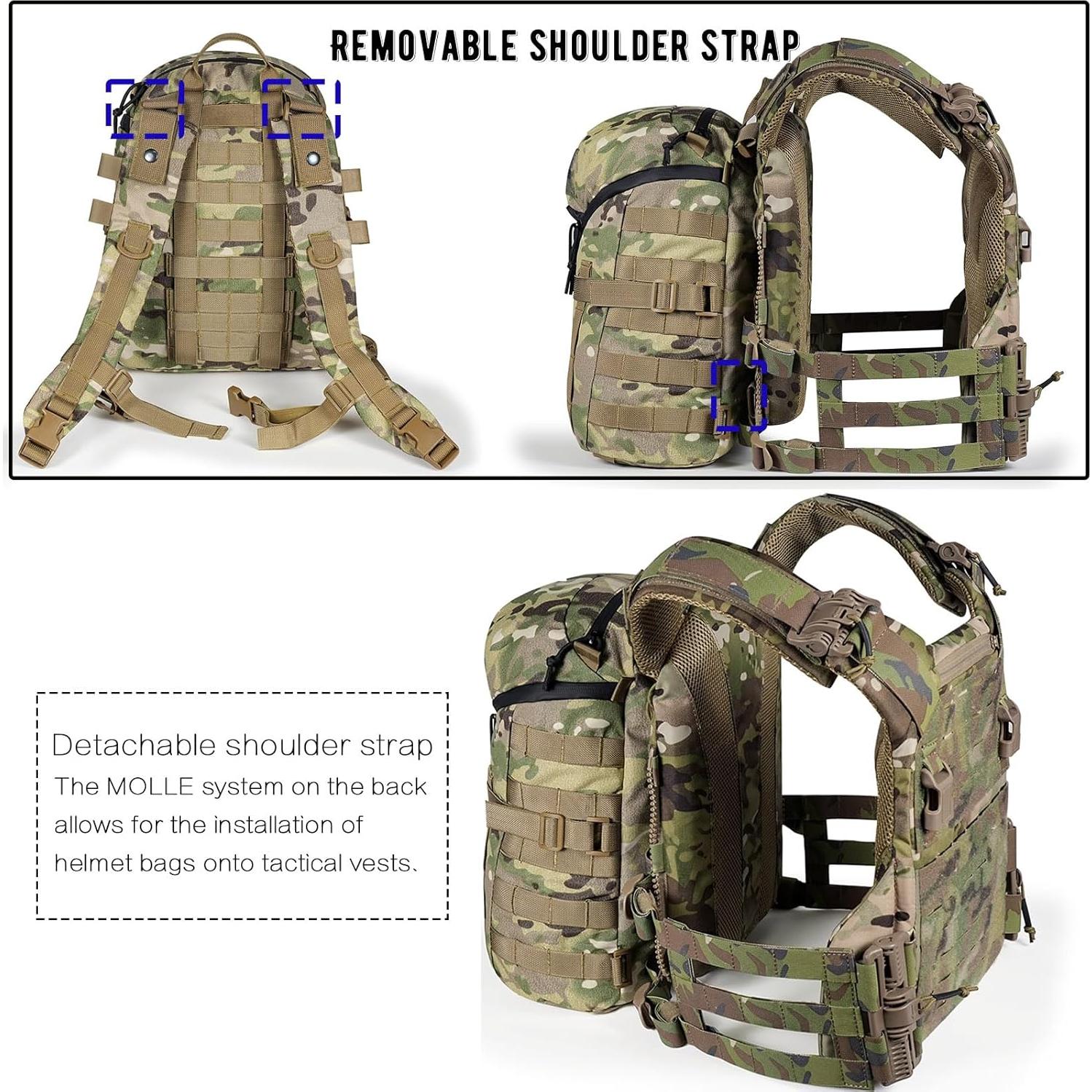 Mochila Táctica Warrior Assault 20L para Casco y Equipo