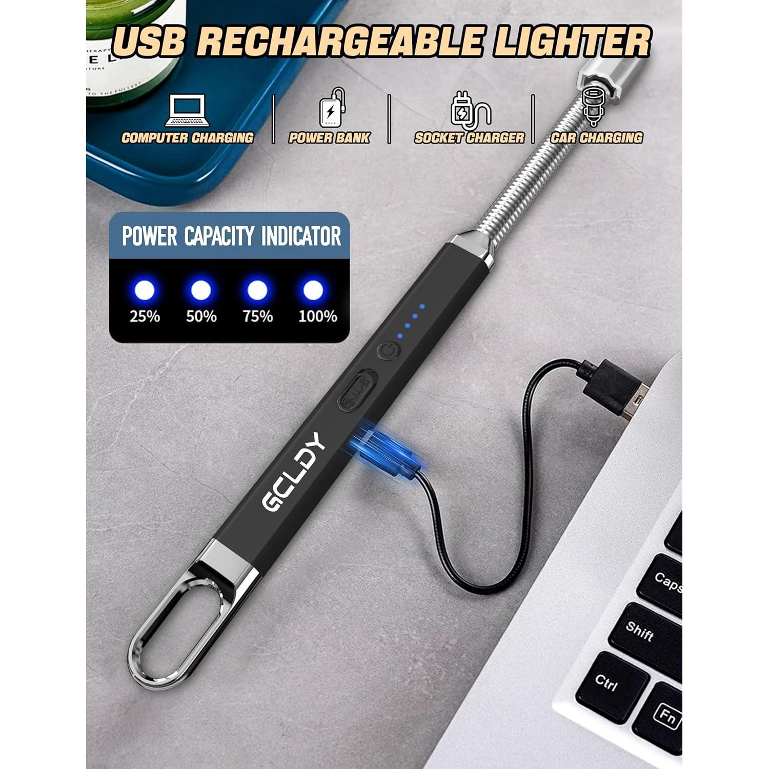 Encendedor Eléctrico Recargable USB Gcldy para Velas y BBQ