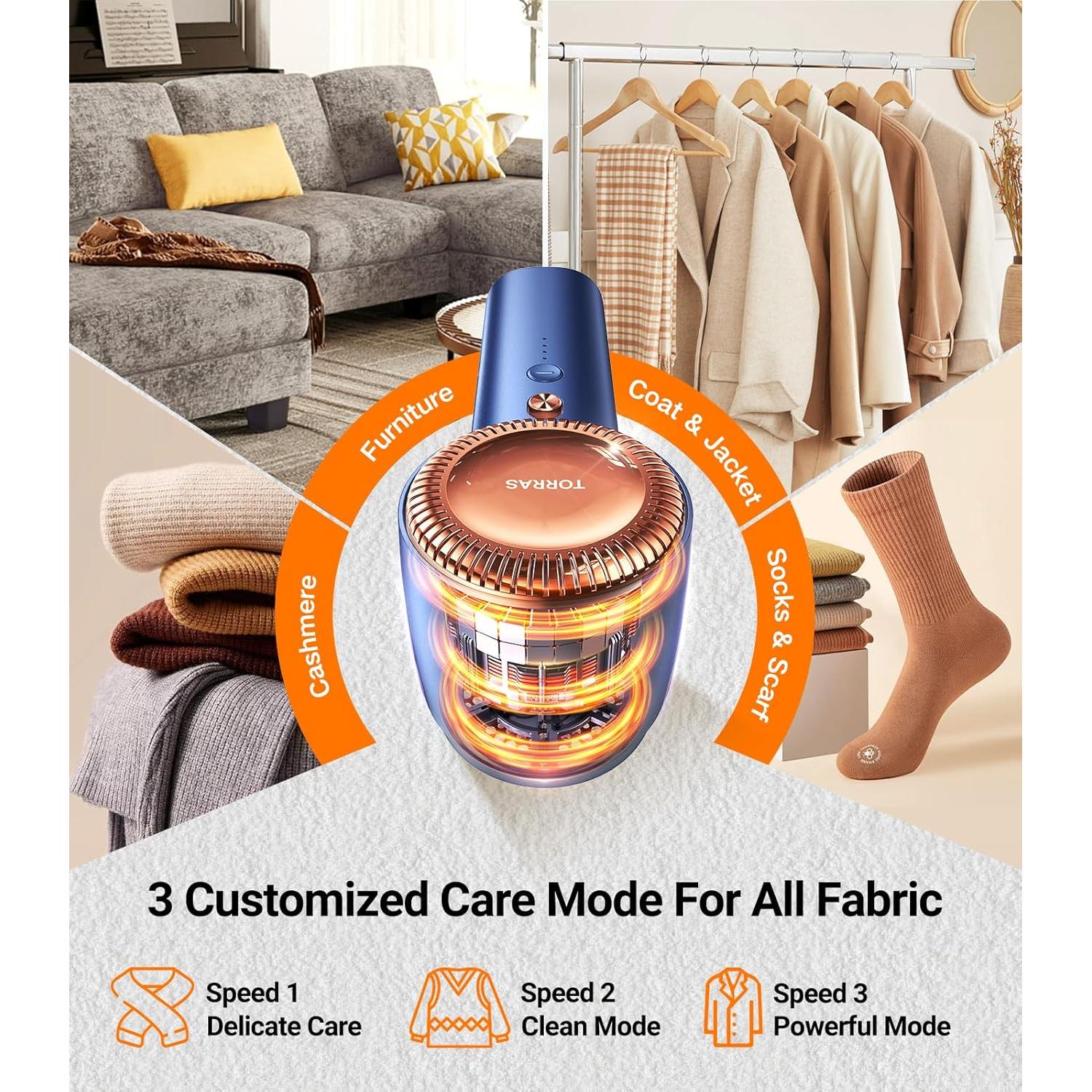 Quitapelusas Eléctrico TORRAS Neaty Recargable 3 Modos Azul