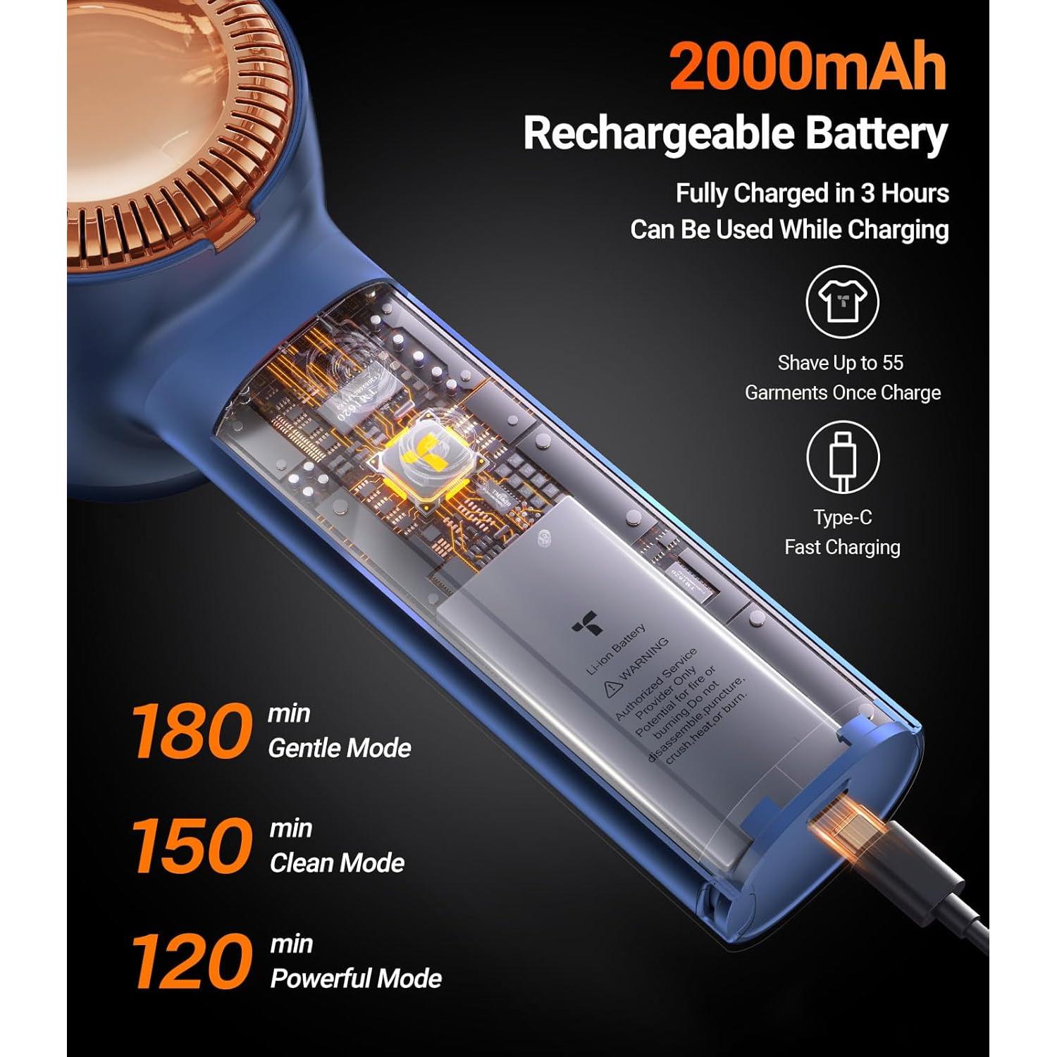 Quitapelusas Eléctrico TORRAS Neaty Recargable 3 Modos Azul
