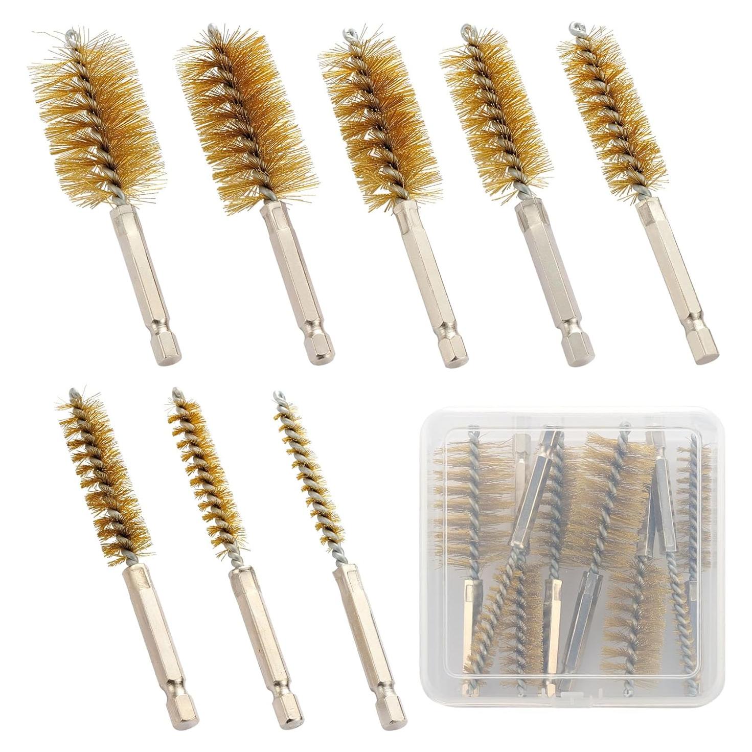 Juego de cepillos de perforación MAXMAN 8 piezas latón 1/4"