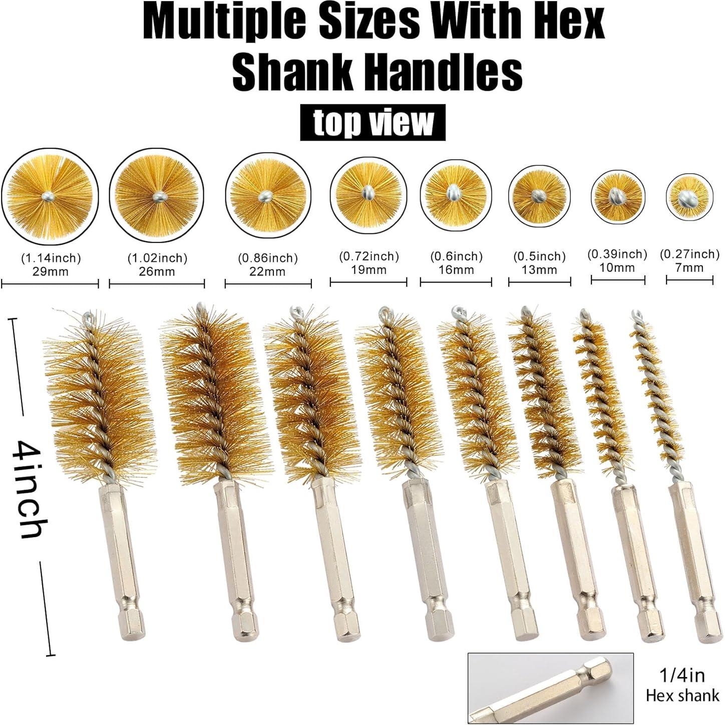 Juego de cepillos de perforación MAXMAN 8 piezas latón 1/4"