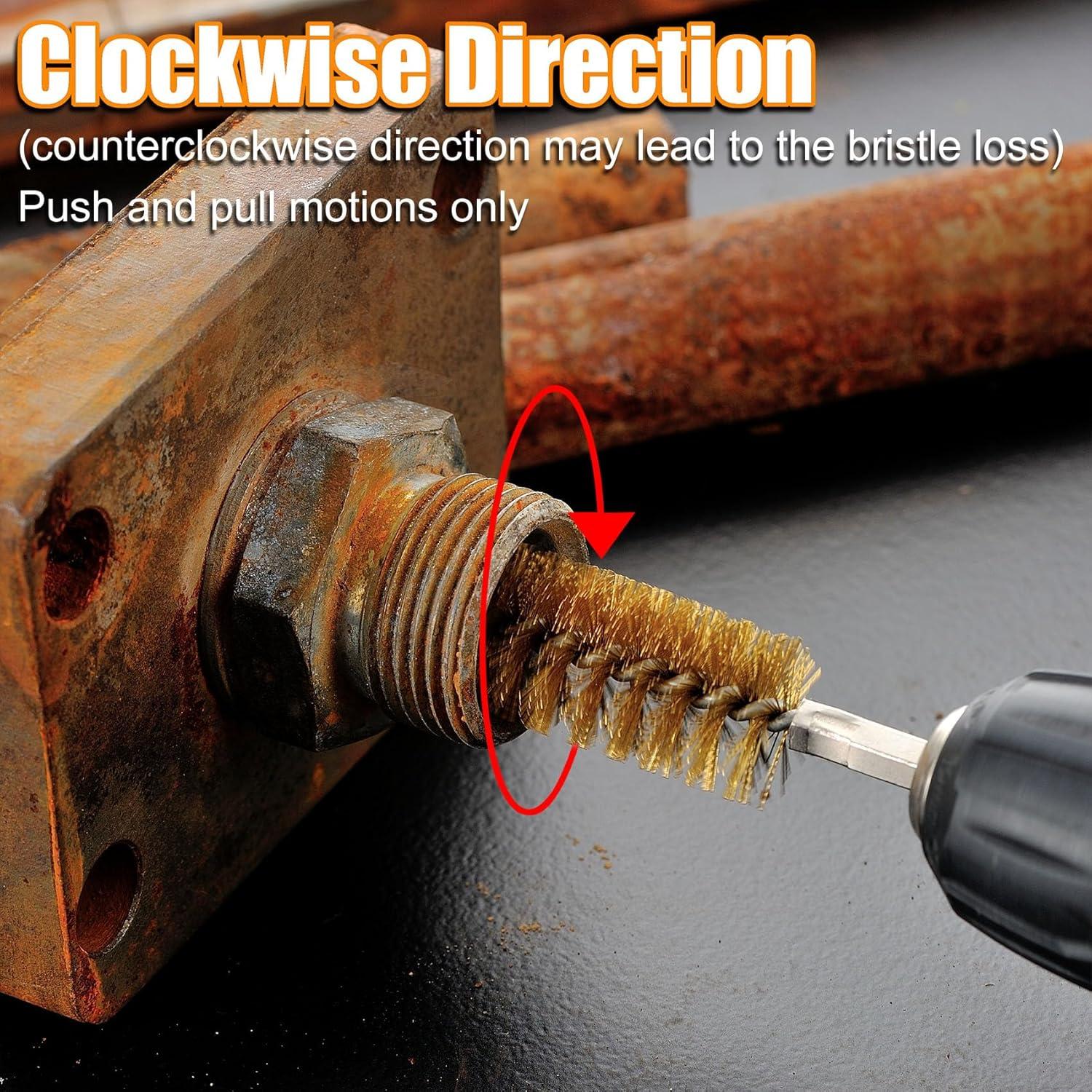 Juego de cepillos de perforación MAXMAN 8 piezas latón 1/4"