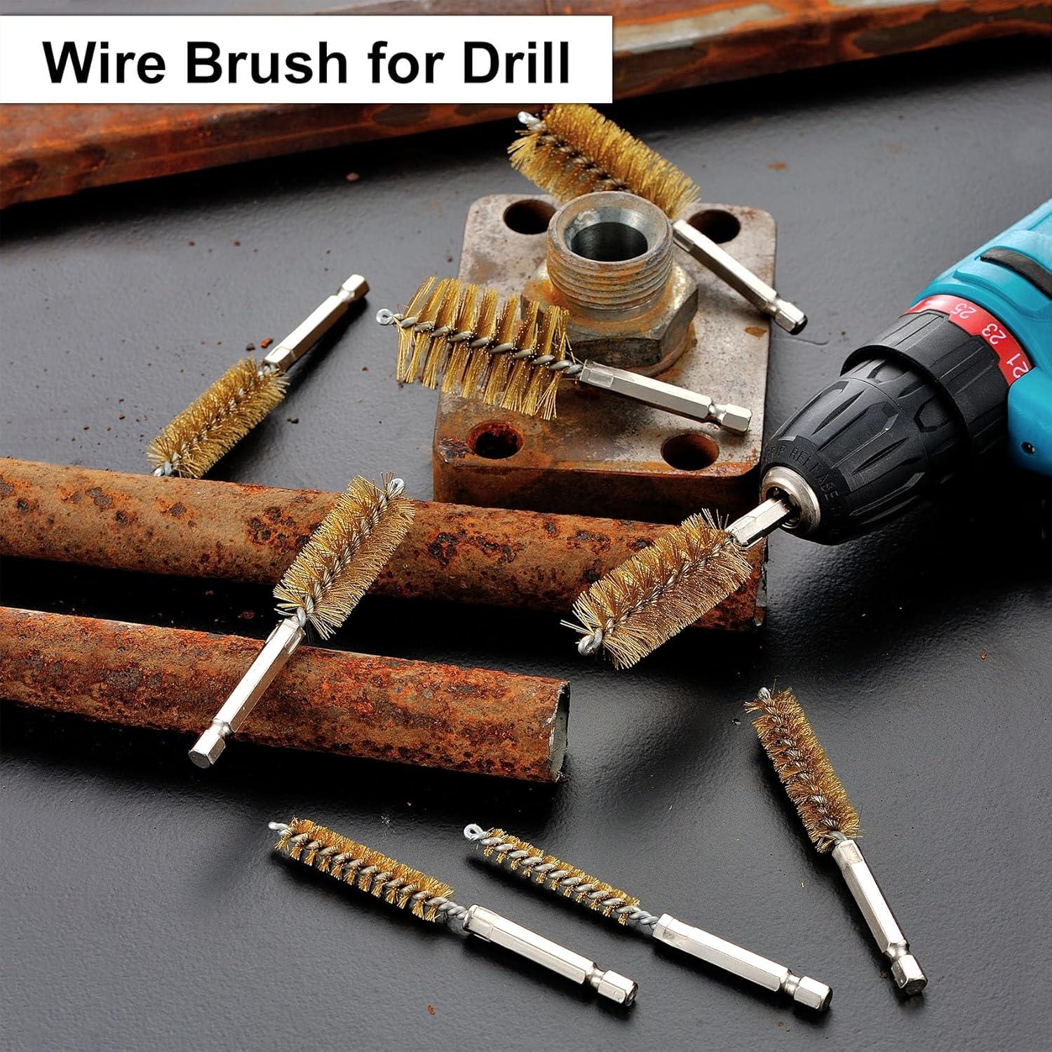 Juego de cepillos de perforación MAXMAN 8 piezas latón 1/4"