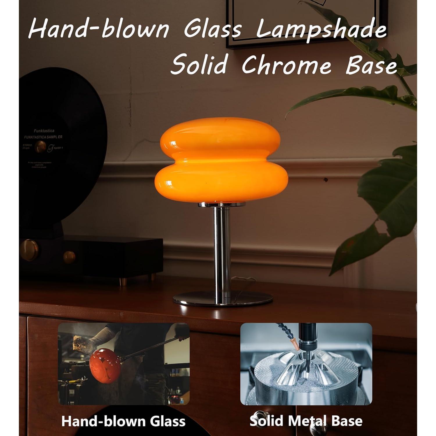 Lámpara de Mesa Glivpny Tartaleta Moderna Naranja 9W