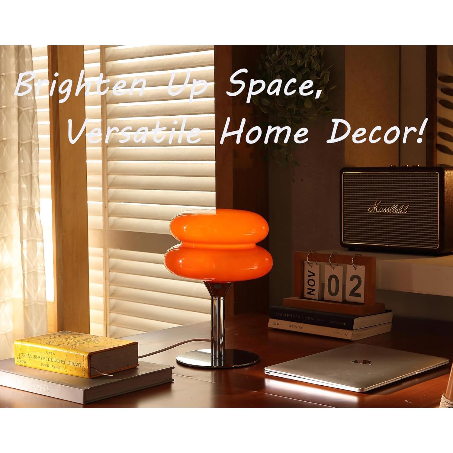 Lámpara de Mesa Glivpny Tartaleta Moderna Naranja 9W