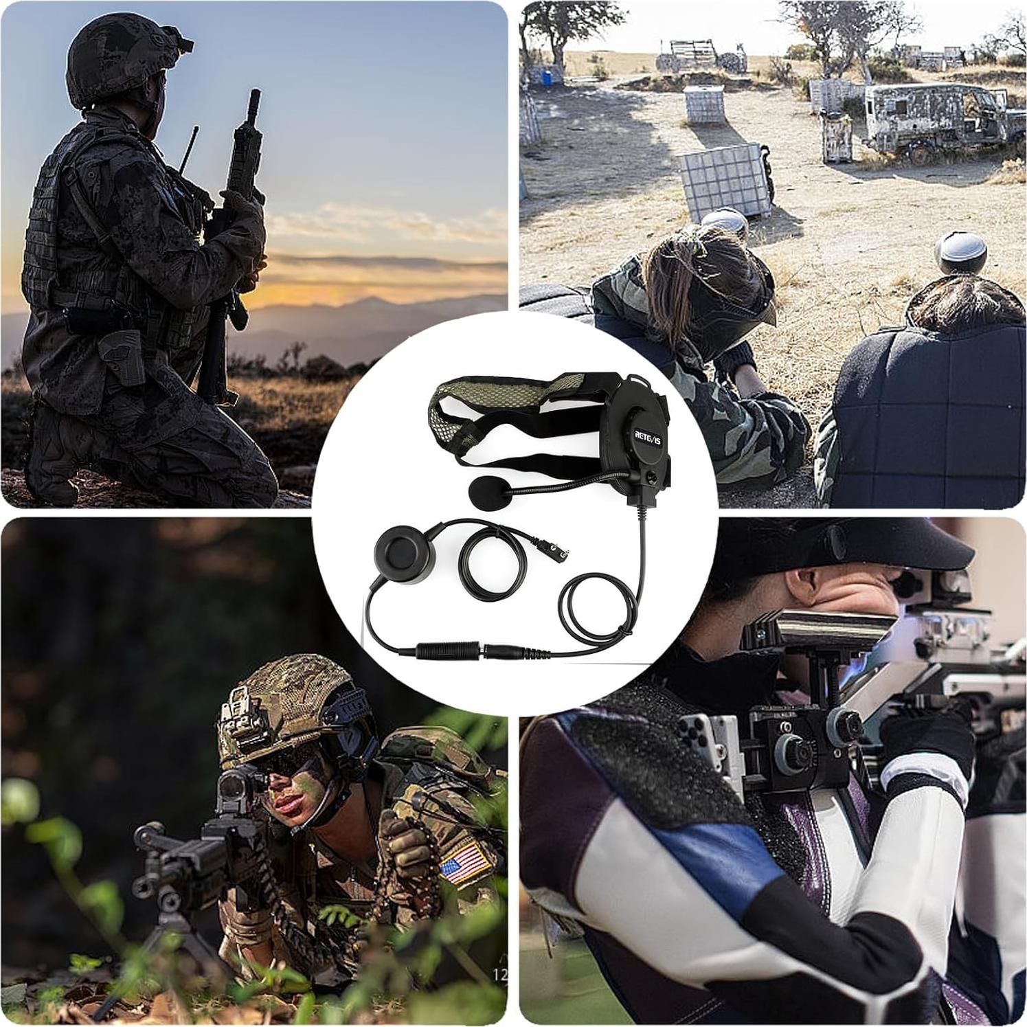 Auricular Táctico Retevis EH060K para Walkie Talkie