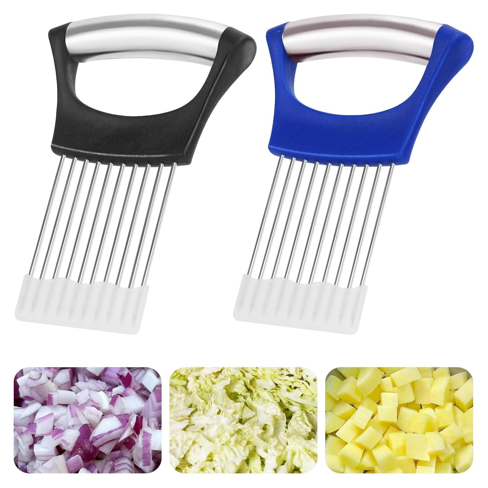 Soporte para Cortar Cebolla Zhcoy Acero Inoxidable 2 Piezas