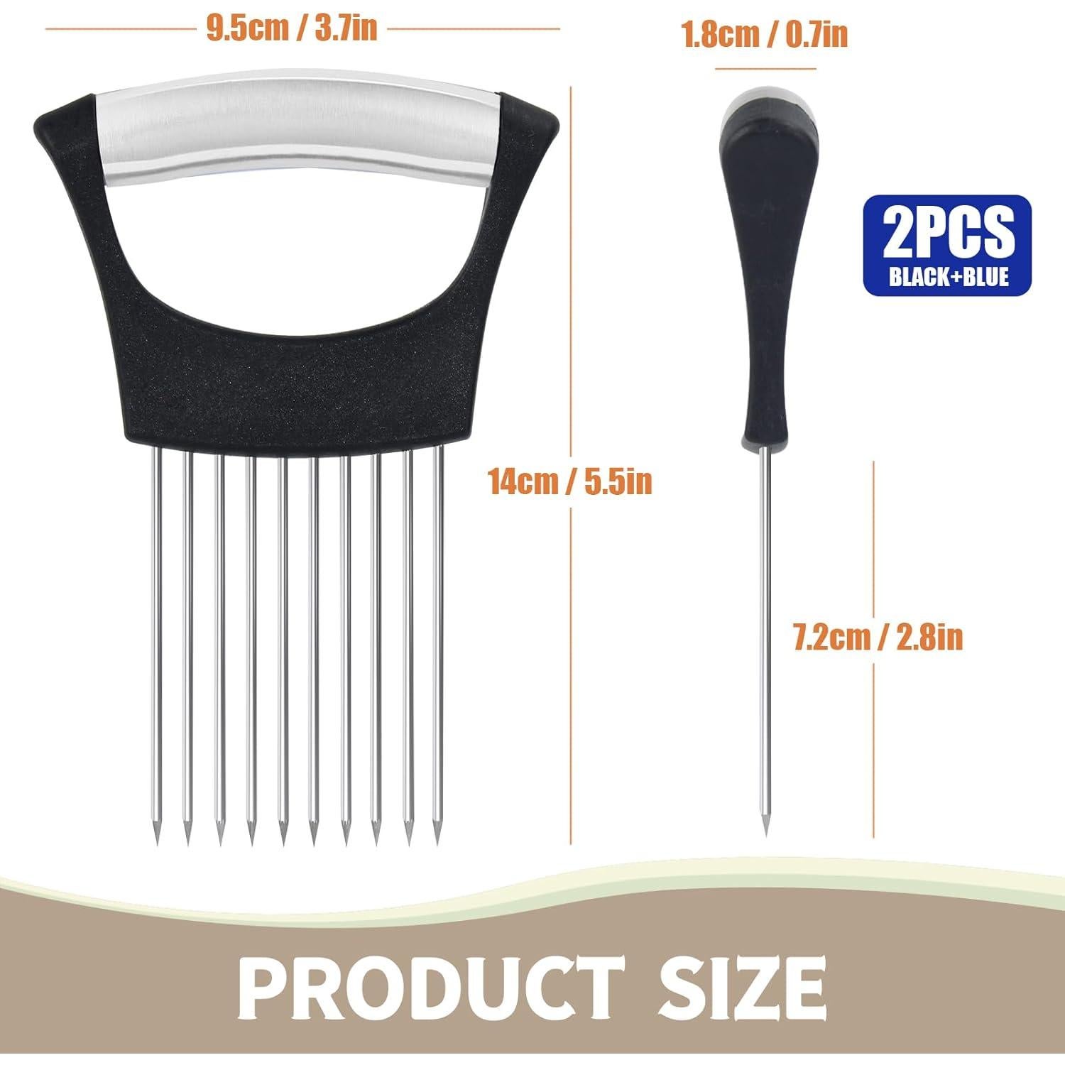 Soporte para Cortar Cebolla Zhcoy Acero Inoxidable 2 Piezas