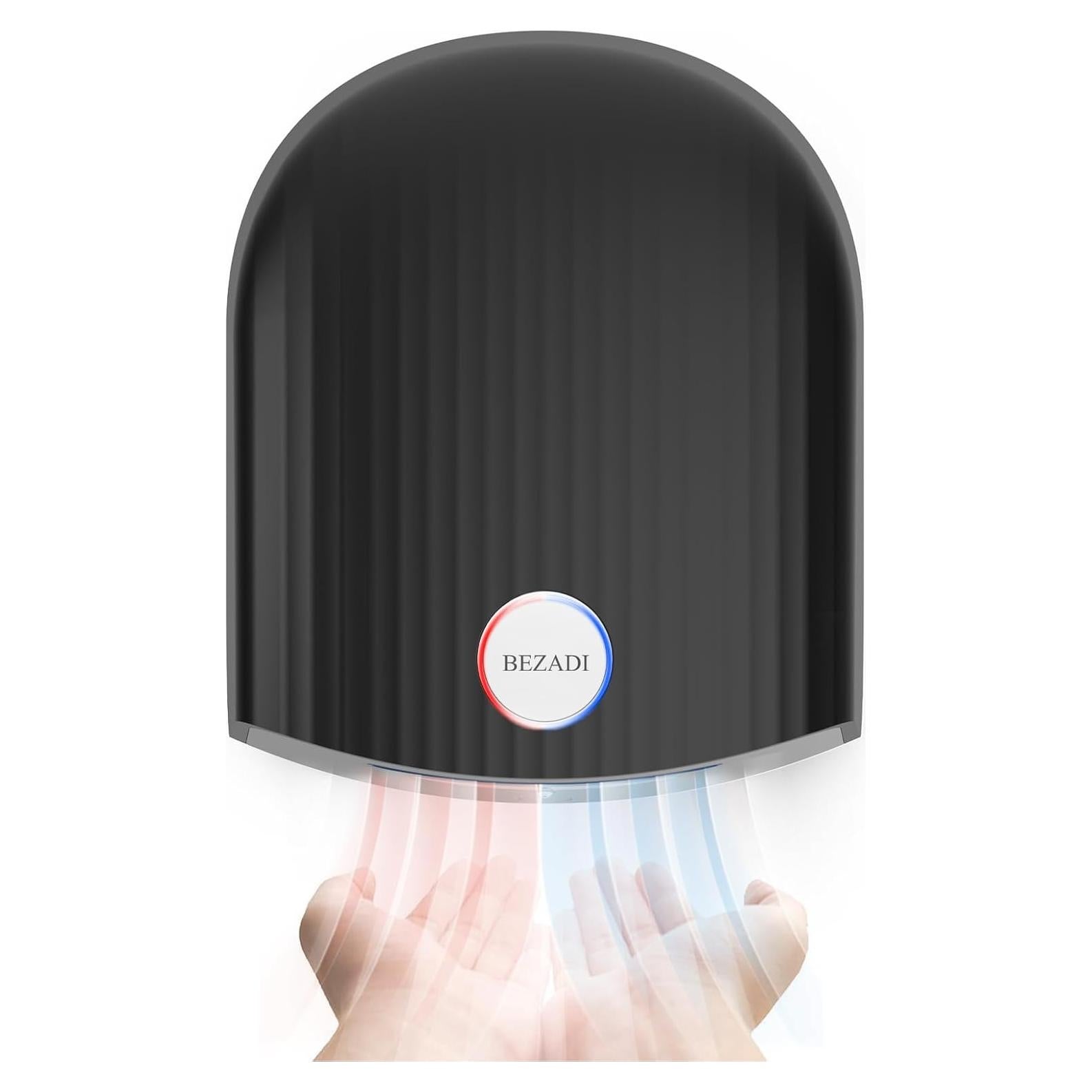 Secador de Manos Automático BEZADI 1200W Negro ABS