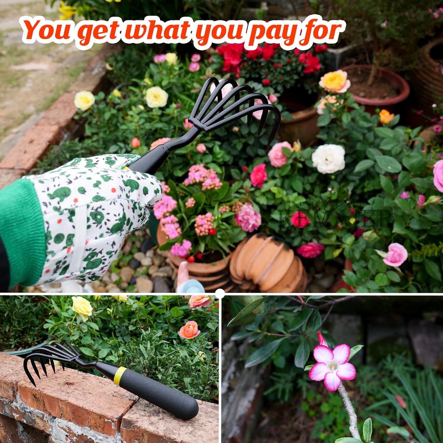 Juego de Herramientas de Jardín Kemaier 5 Piezas Acero Inoxidable